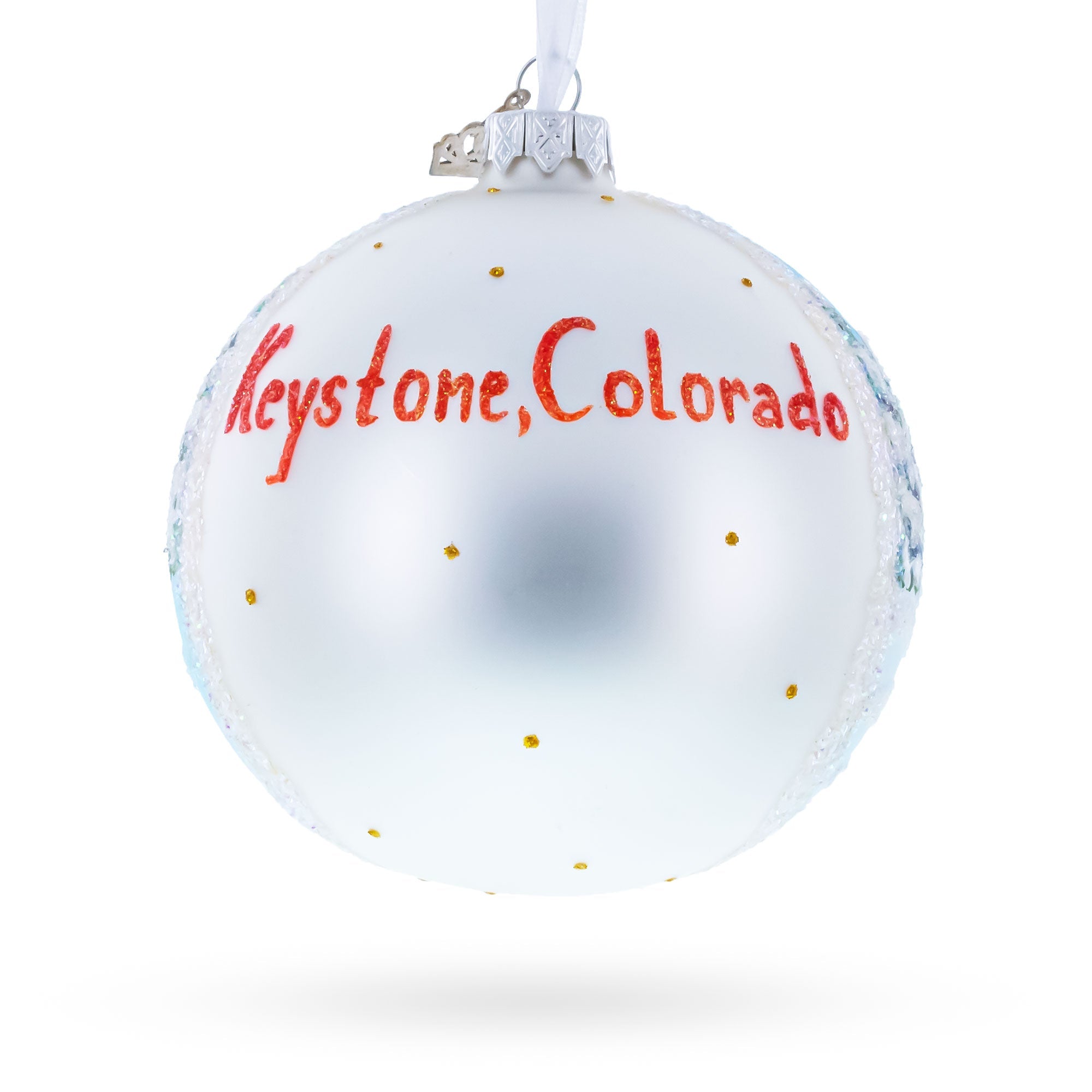 Keystone Ski Resort, Colorado, USA Glass Ball Christmas Ornament 4 Inches