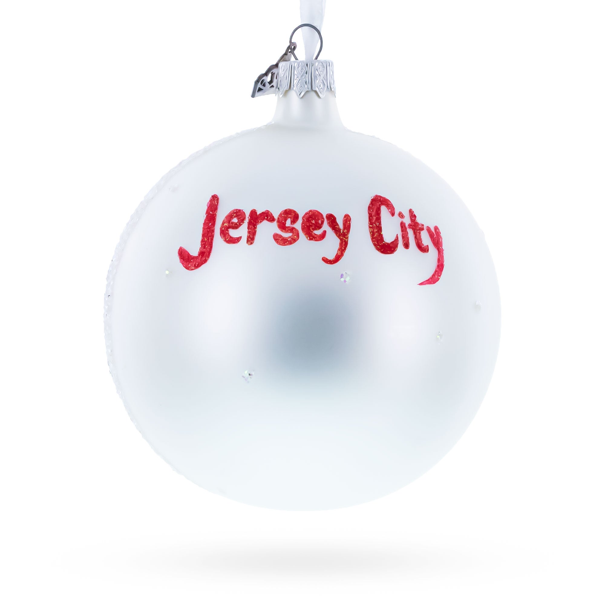 Liberty State Park, Jersey City, New Jersey, USA Glass Ball Christmas Ornament 4 Inches