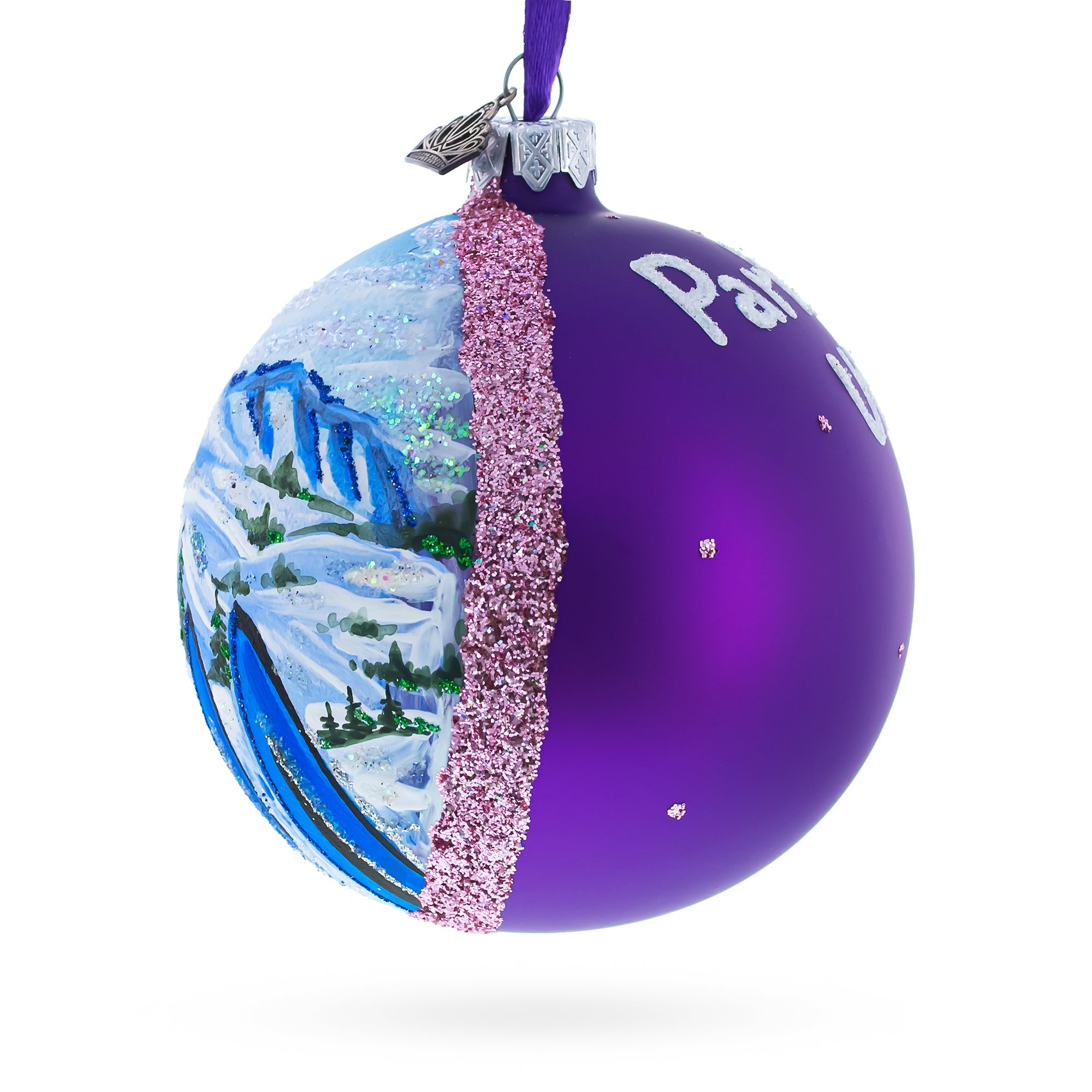 Park City Ski Resort, Utah, USA Glass Ball Christmas Ornament 4 Inches