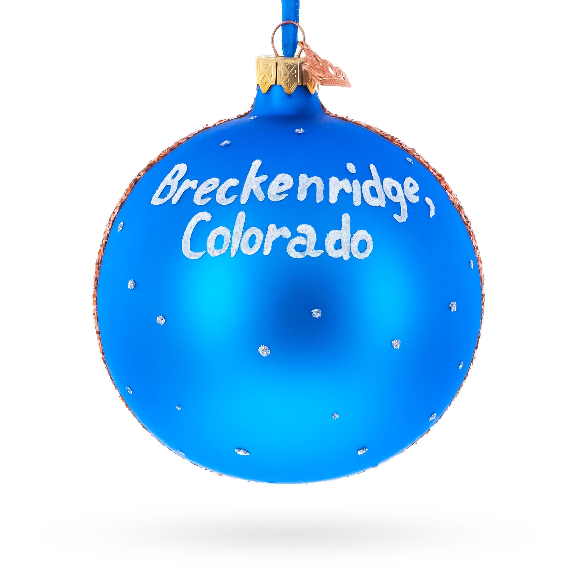 Breckenridge Ski Resort, Colorado, USA Glass Ball Christmas Ornament 4 Inches