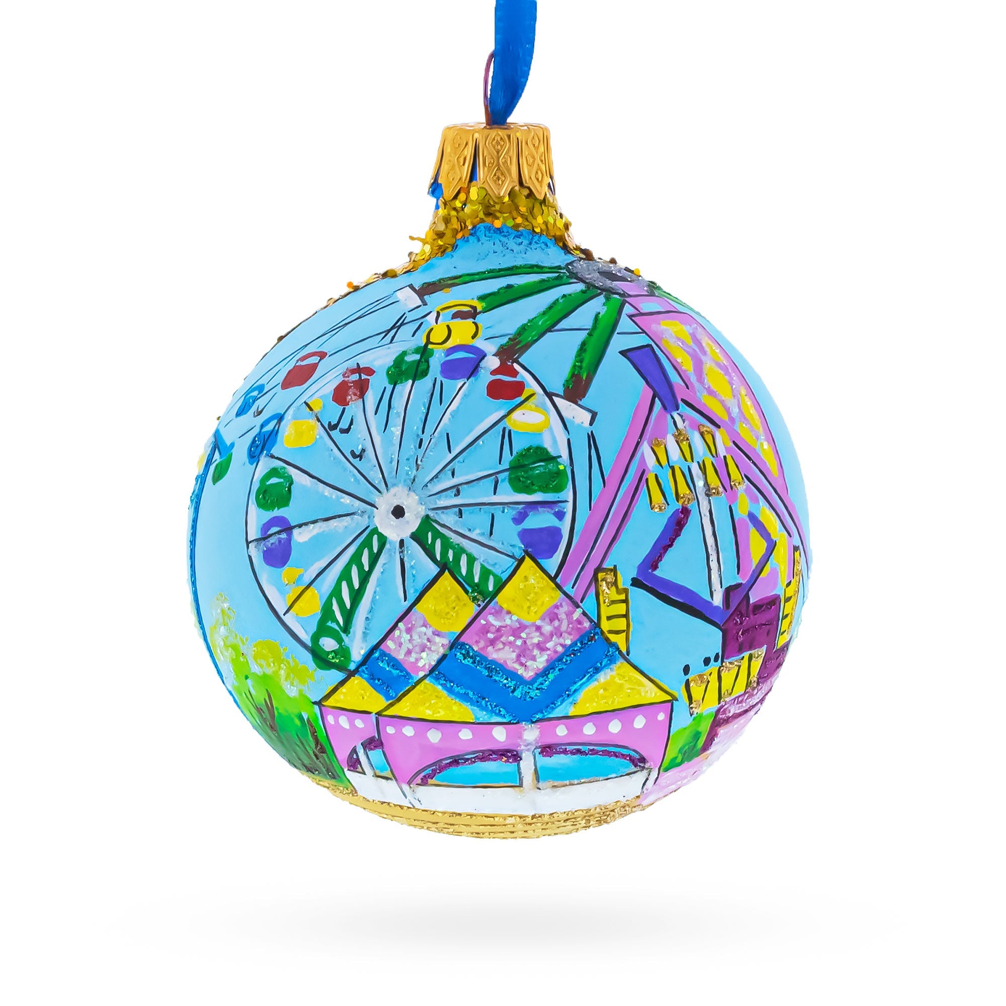 State Fair, St Paul, Minnesota, USA Glass Ball Christmas Ornament 3.25 Inches BestPysanky