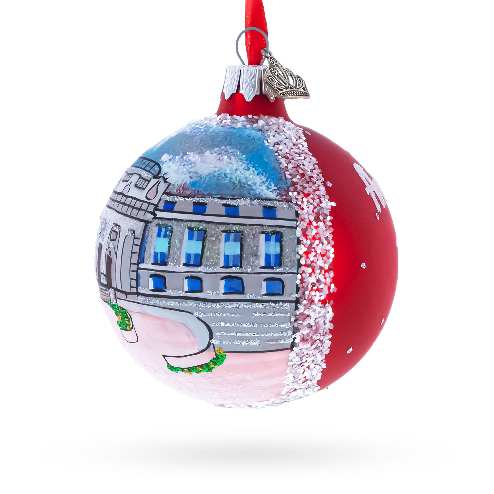 U.S. Naval Academy, Annapolis, Maryland, USA Glass Ball Christmas Ornament 3.25 Inches