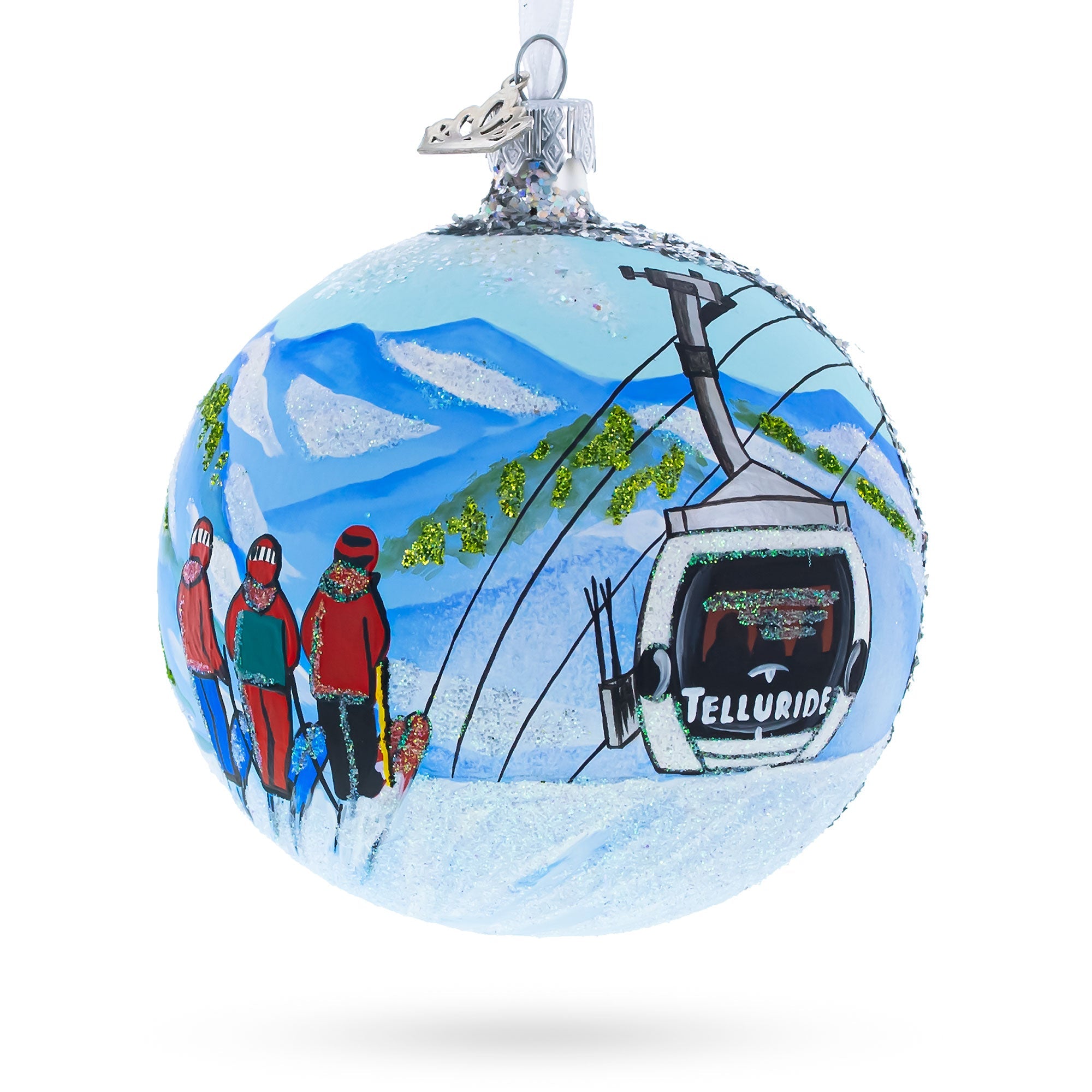 Telluride, Colorado Ski Resort, USA Glass Ball Christmas Ornament