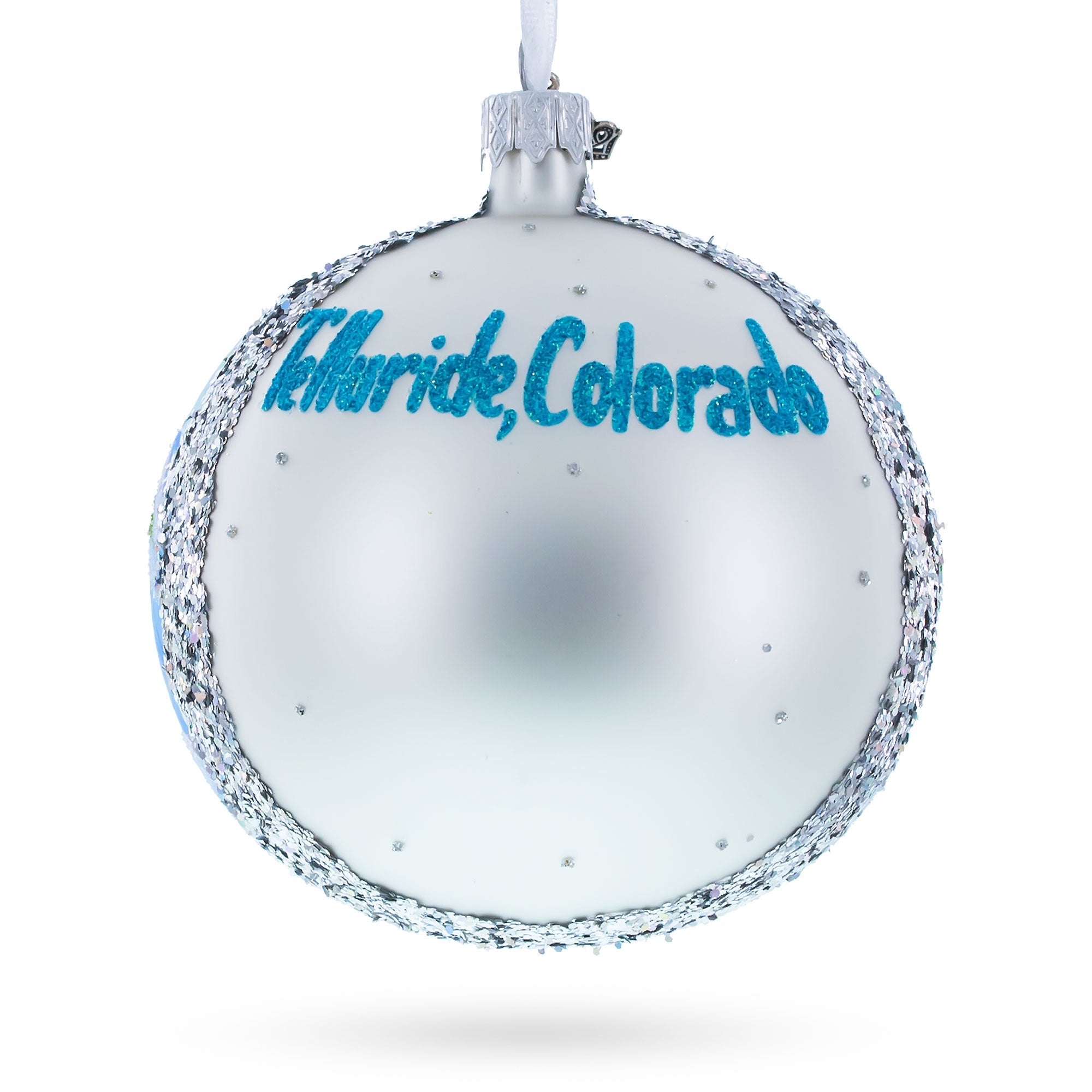 Telluride, Colorado Ski Resort, USA Glass Ball Christmas Ornament