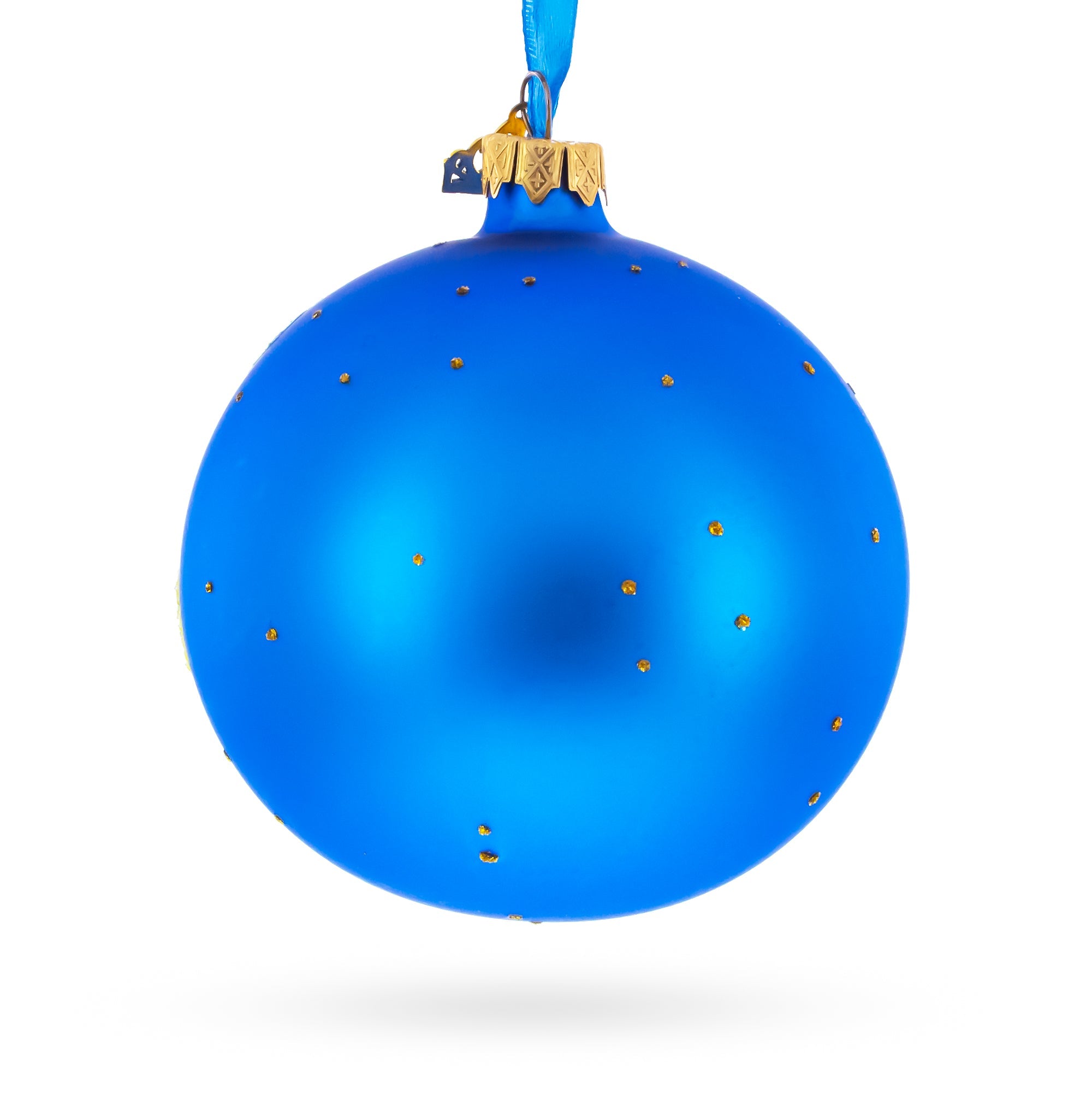 Brazil Landmarks and Symbols Glass Ball Christmas Ornament 4 Inches