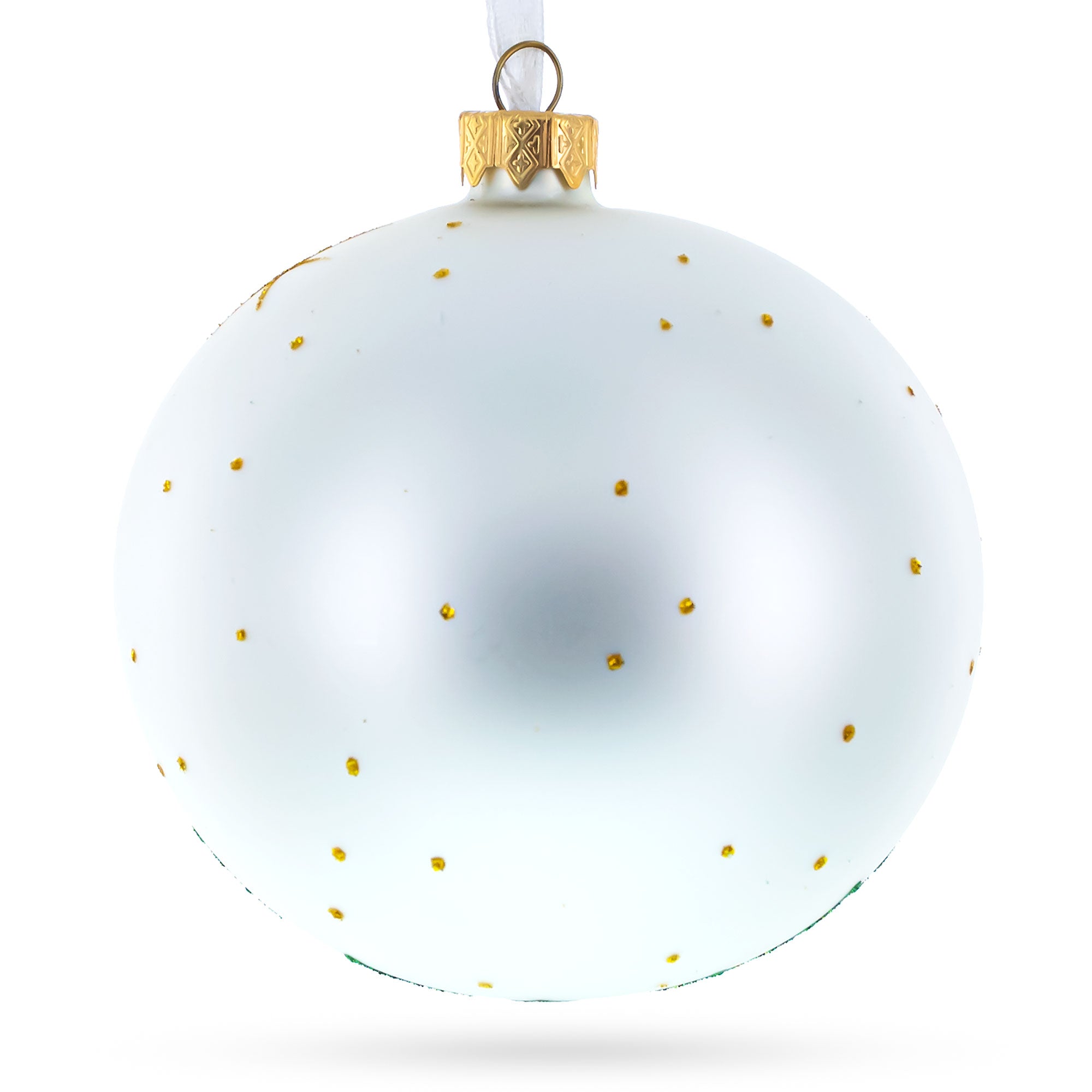 Vivid Rooster Glass Ball Christmas Ornament 3.25 Inches