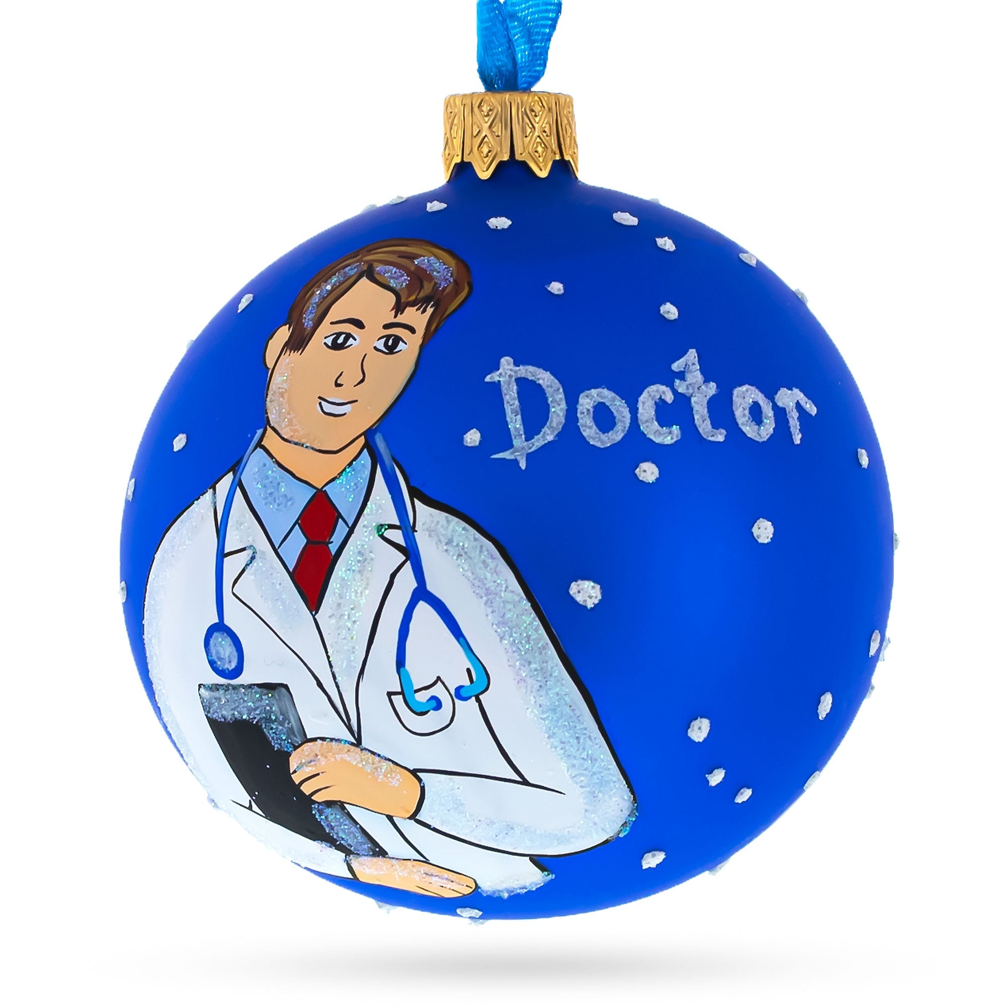 Doctor Glass Ball Christmas Ornament 3.25 Inches