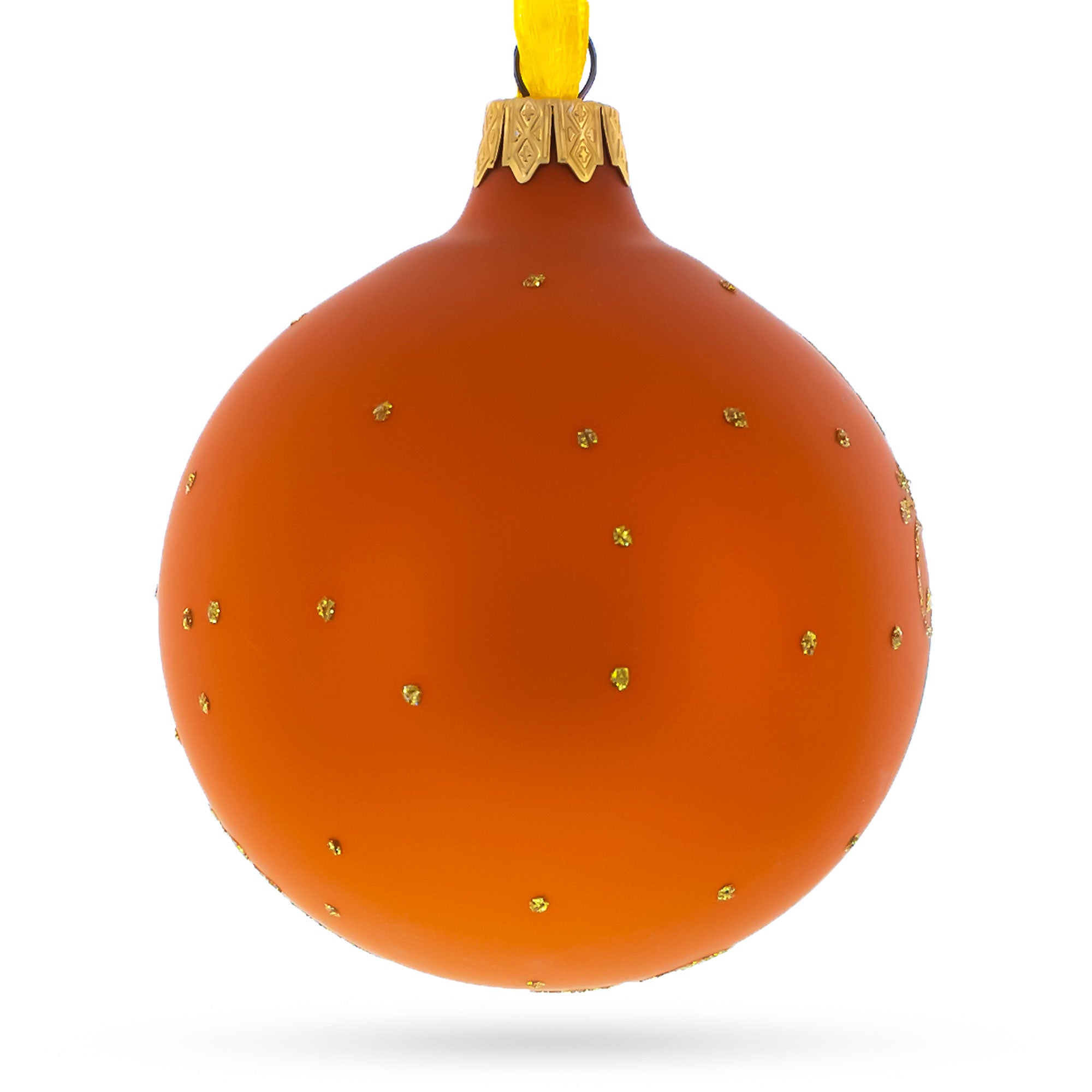 Gerbera Daisies Glass Ball Christmas Ornament 3.25 Inches