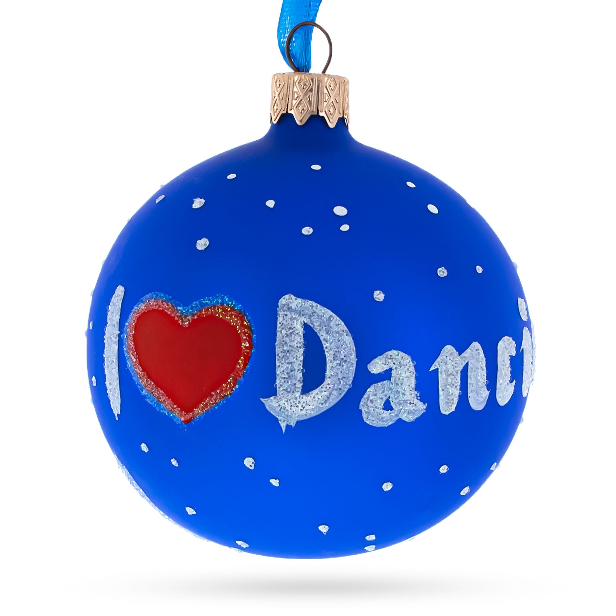 I Love Dancing Glass Ball Christmas Ornament 3.25 Inches BestPysanky