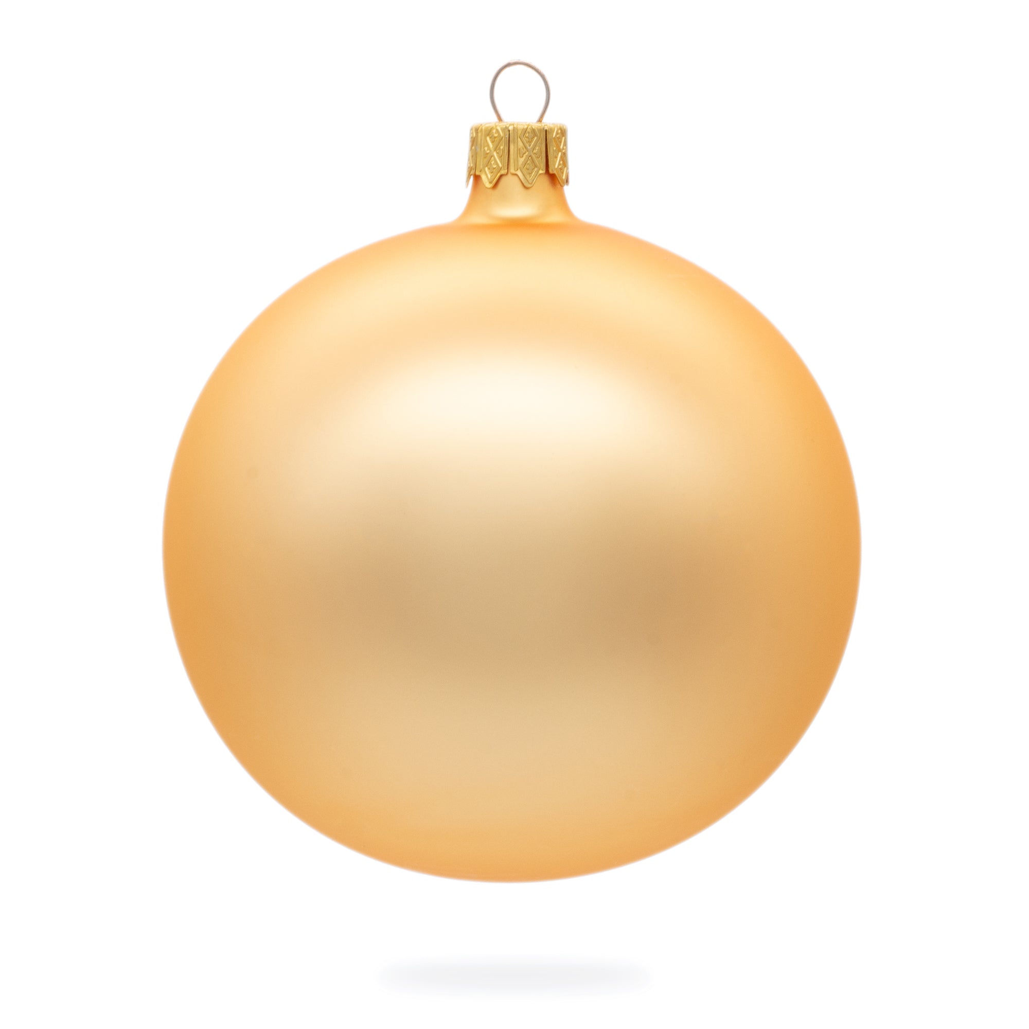 Set of 6 Rose Gold Glass Ball Ornaments 3.25 Inches