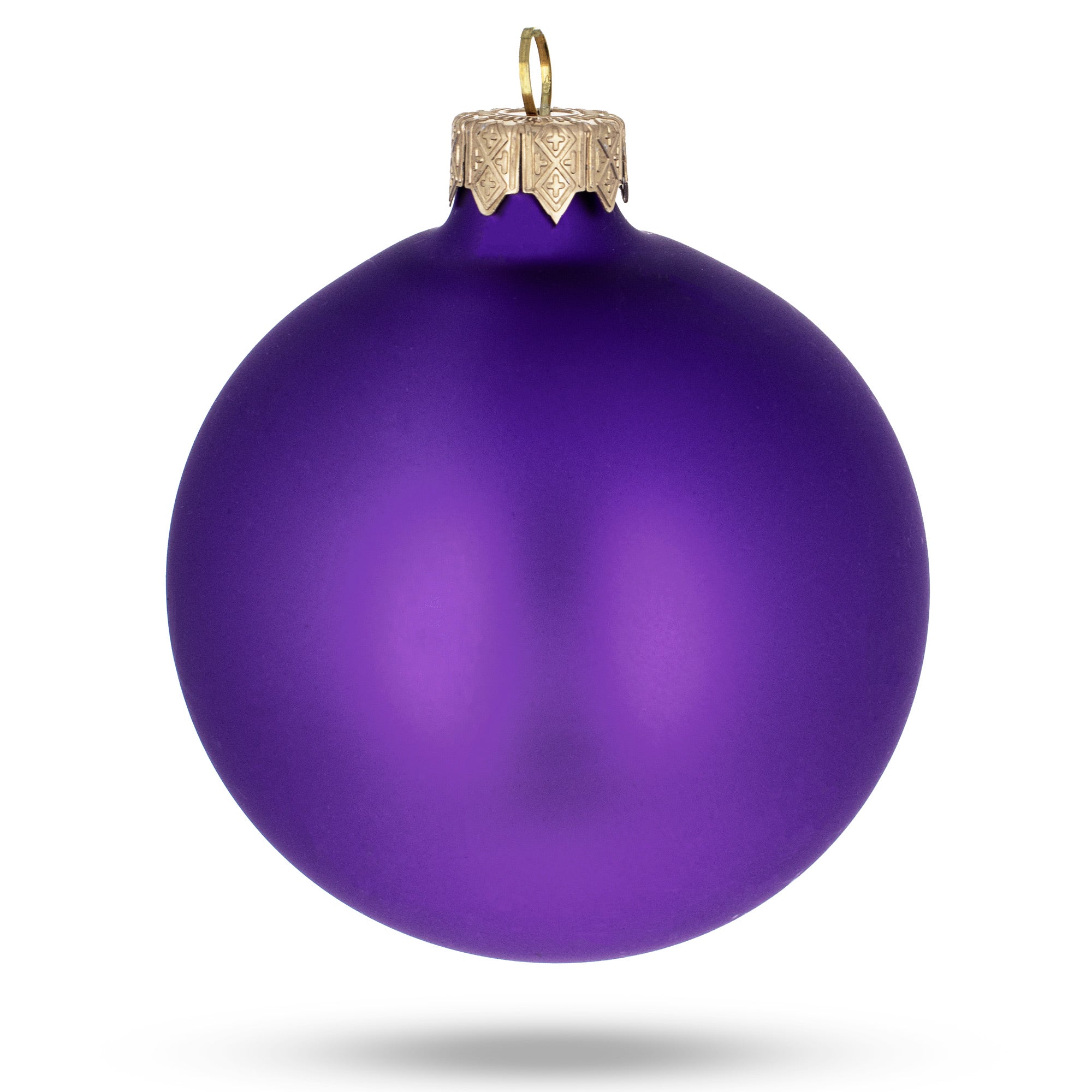 Set of 4 Matte Purple Glass Ball Christmas Ornaments 4 Inches BestPysanky