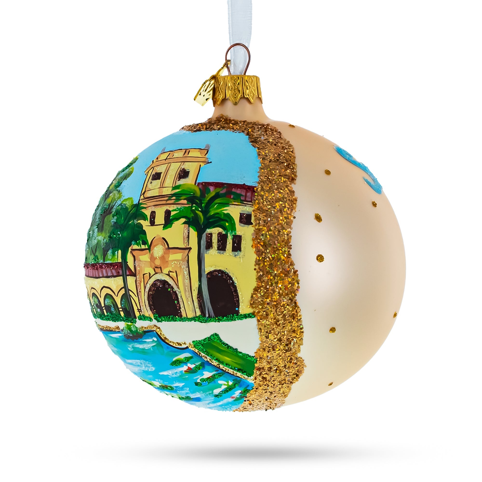 Balboa Park, San Diego, California, USA Glass Ball Christmas Ornament 4 Inches