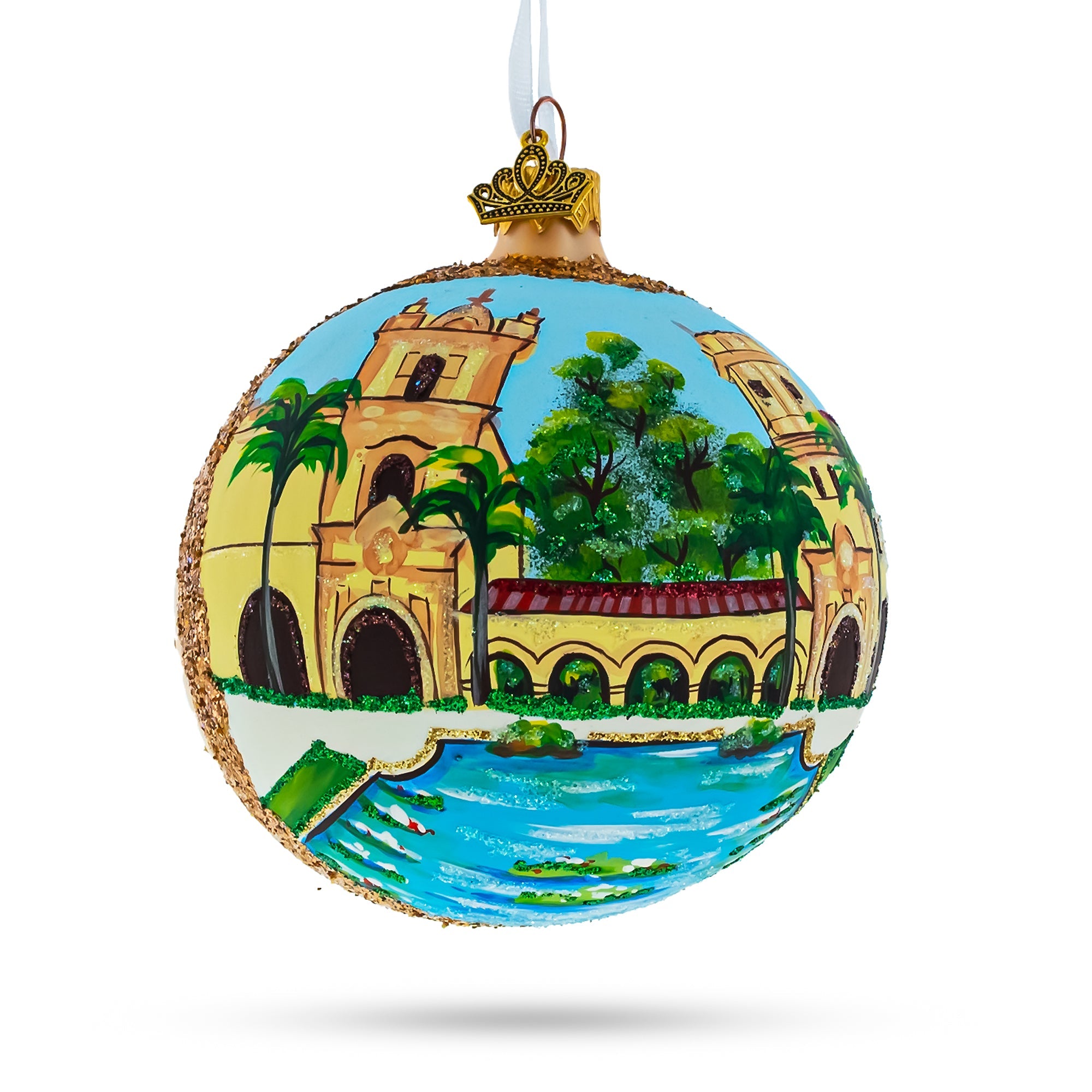 Balboa Park, San Diego, California, USA Glass Ball Christmas Ornament 4 Inches
