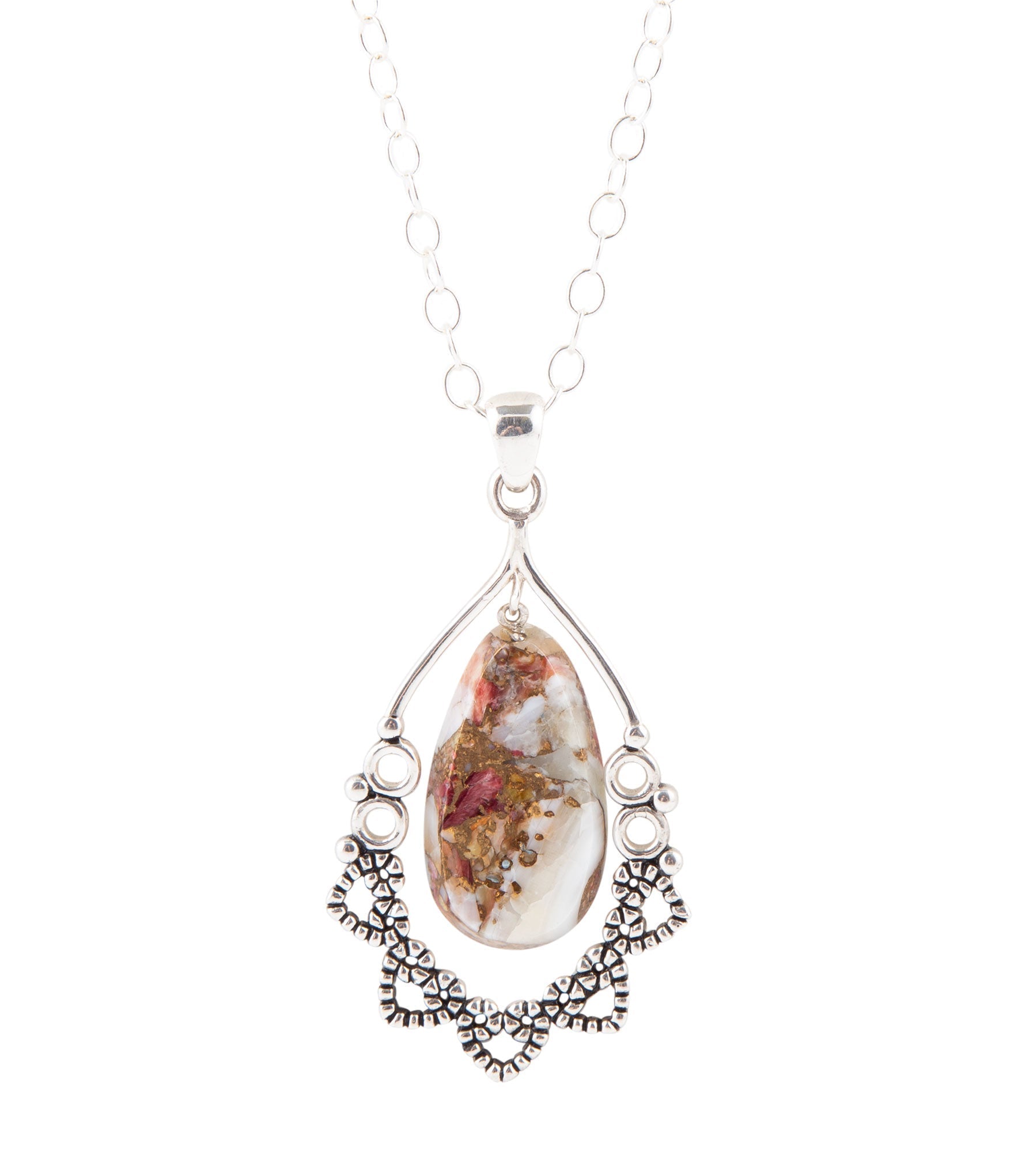 Lace Purple Matrix Pendant Necklace Barse Jewelry