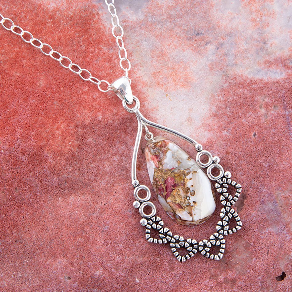 Lace Purple Matrix Pendant Necklace Barse Jewelry