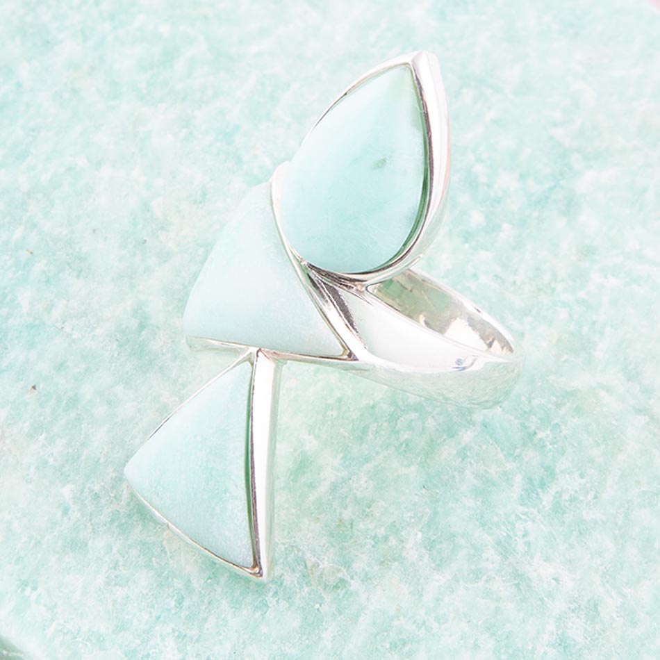 Lahana Green Chrysoprase and Sterling Silver Statement Ring Barse Jewelry