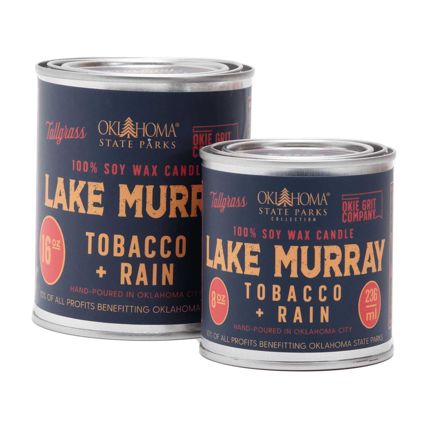 Lake Murray: Tobacco + Rain Soy Wax Candle Tallgrass Supply