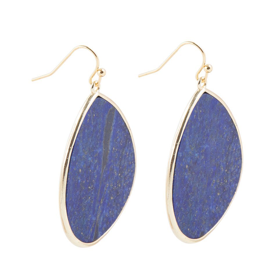 Lapis Slab Drop Earrings Barse Jewelry