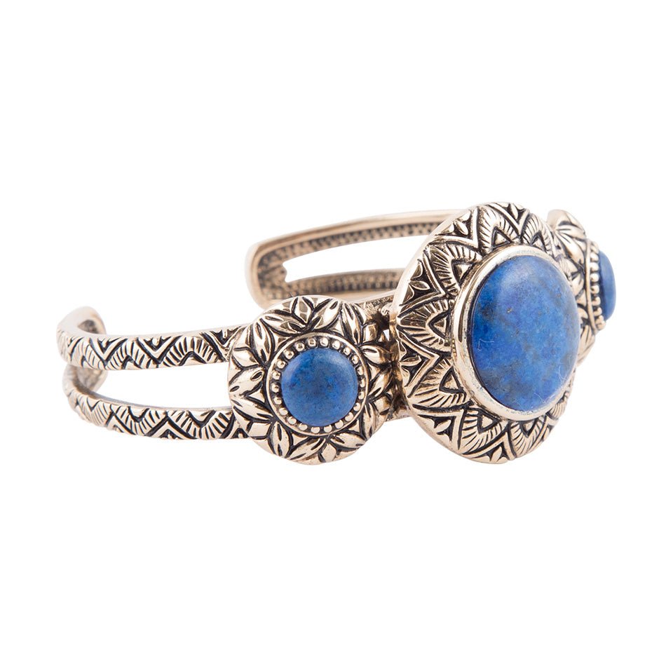 Lapis Trifecta Cruff Bracelet Barse Jewelry