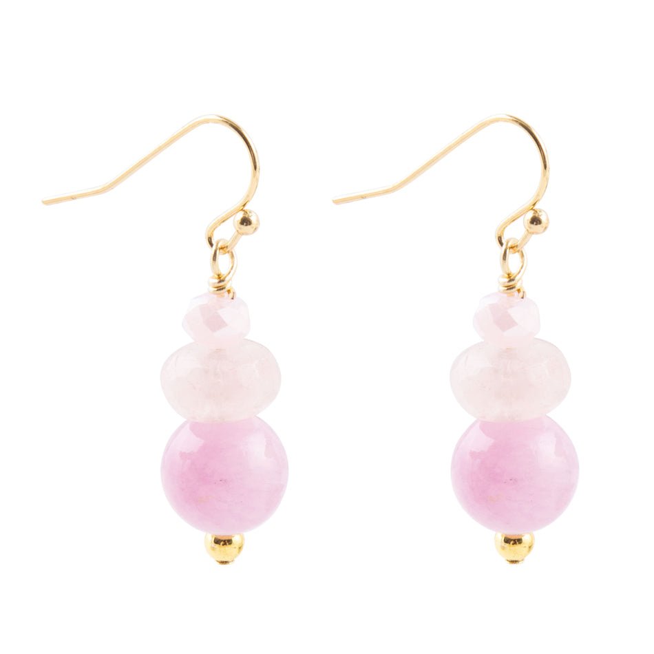Lilac Jade Drop Earrings Barse Jewelry