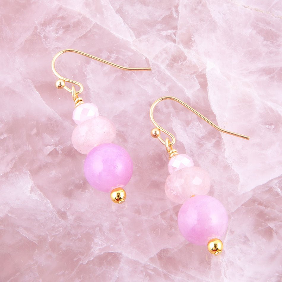 Lilac Jade Drop Earrings Barse Jewelry