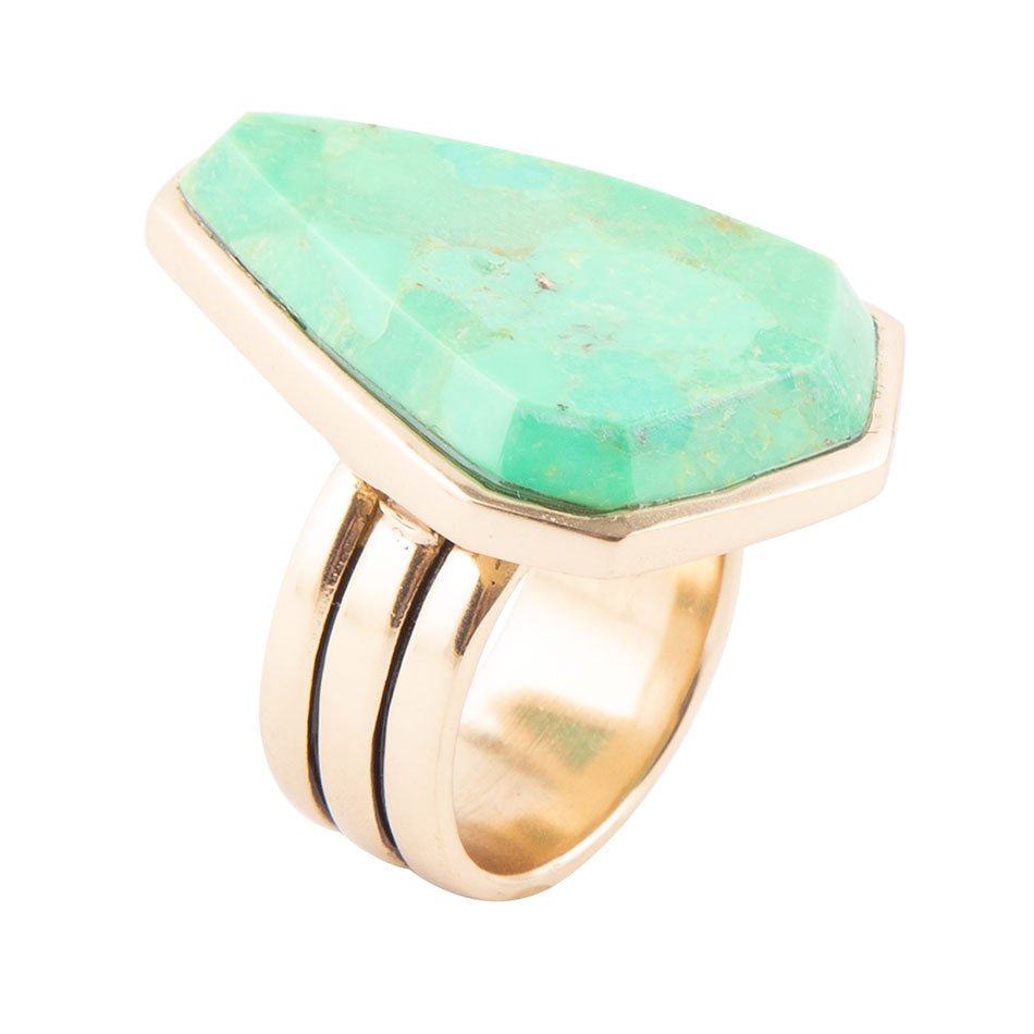 Lime Turquoise Statement Ring Barse Jewelry