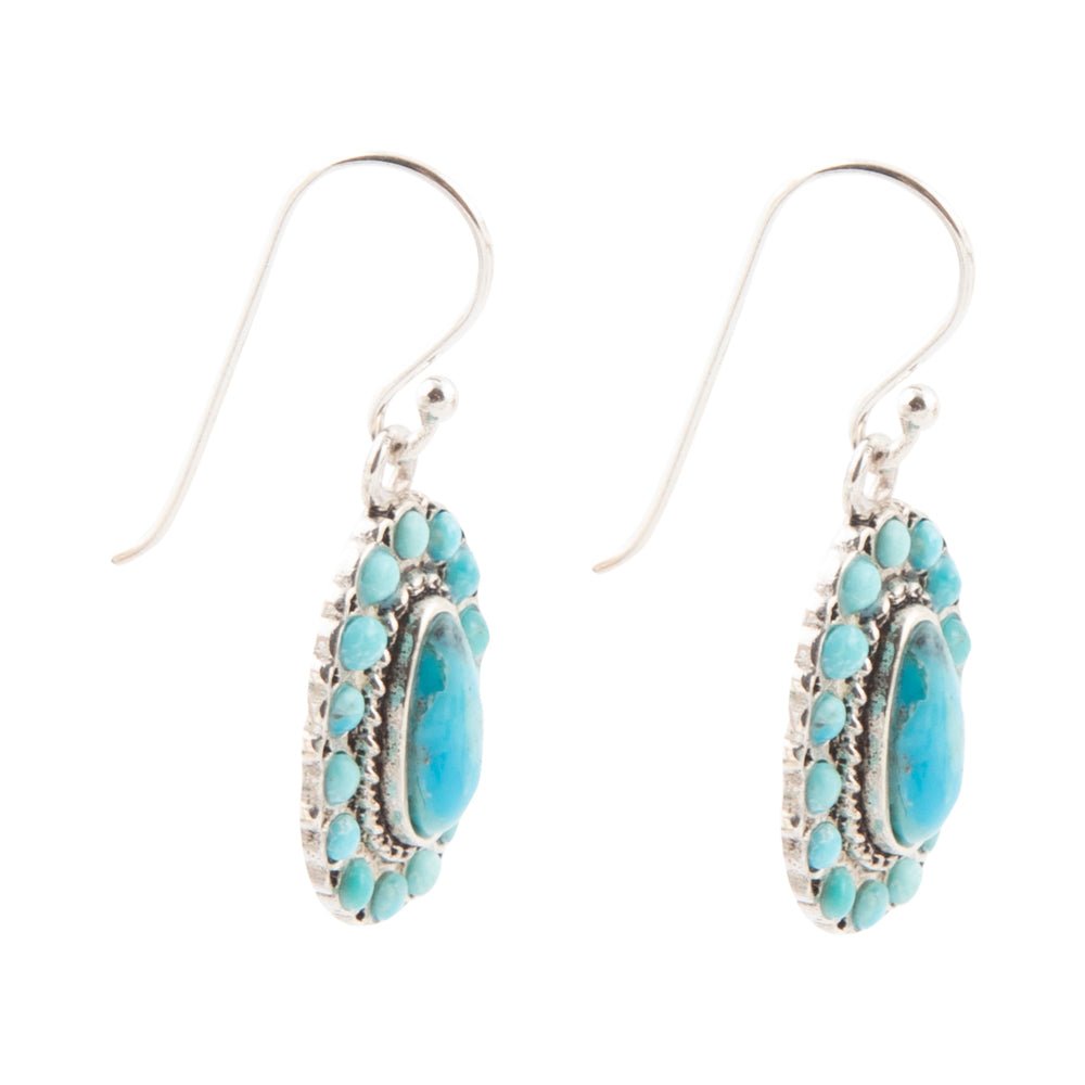 Little Sedona Blue Turquoise and Sterling Silver Drop Earrings Barse Jewelry