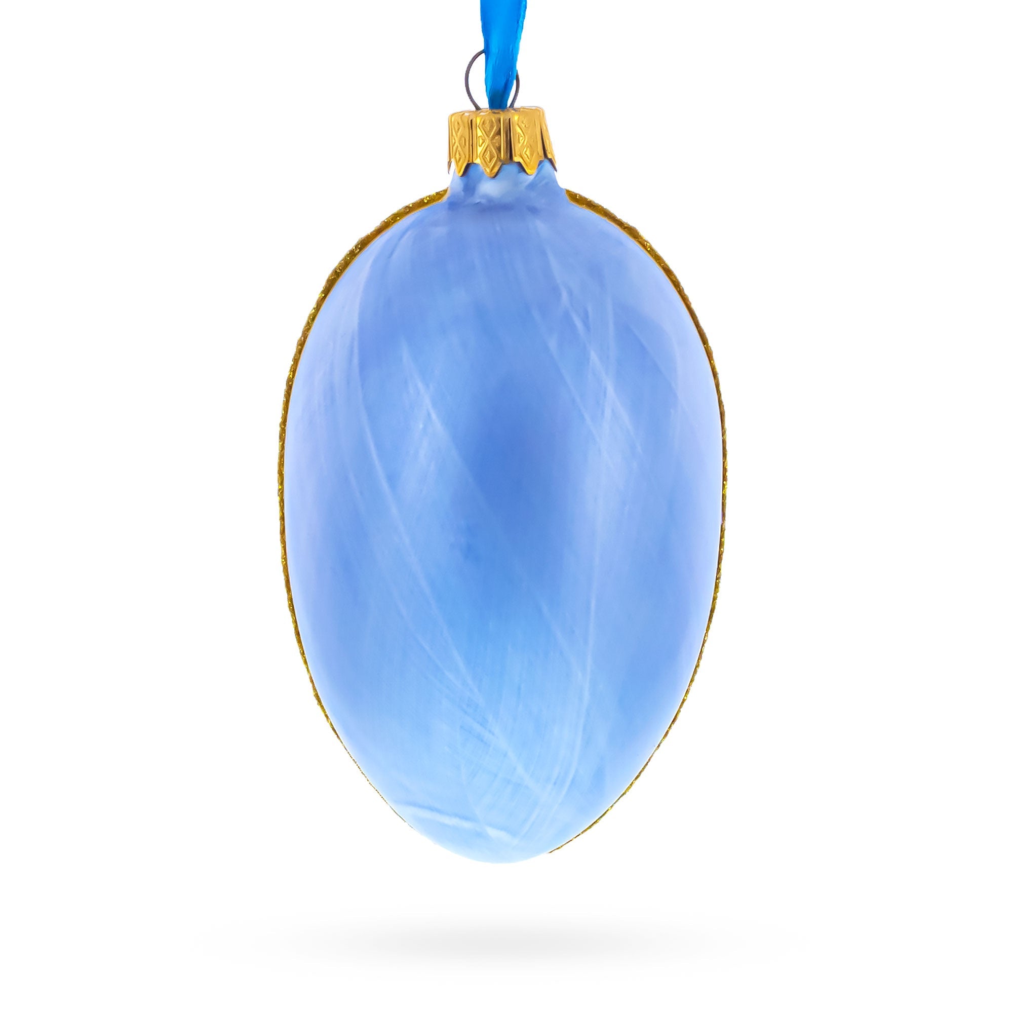 1907 Cradle With Garlands Royal Glass Egg Ornament 4 Inches