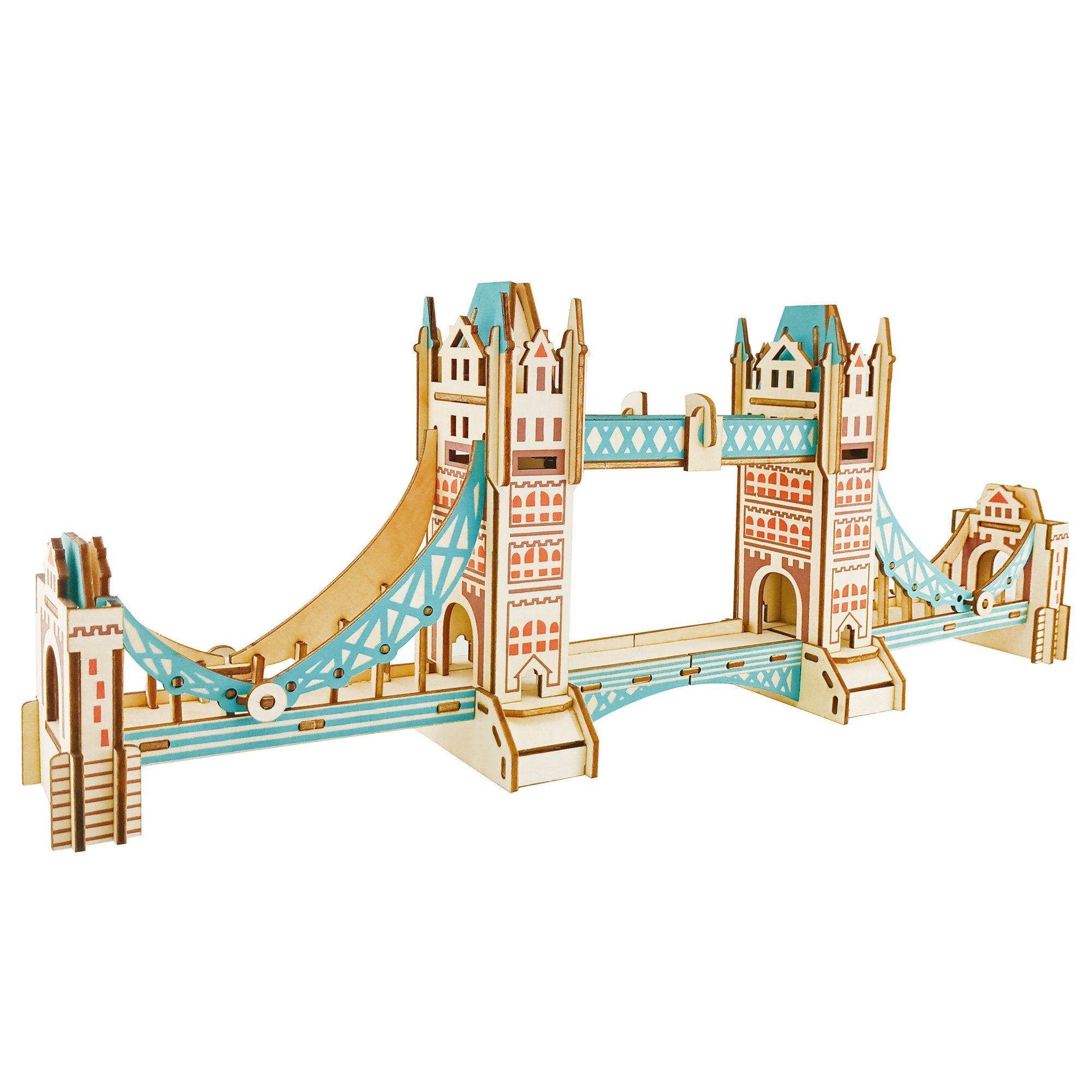 London Tower Bridge Model Kit - Wooden Laser-Cut 3D Puzzle (105 Pcs) BestPysanky