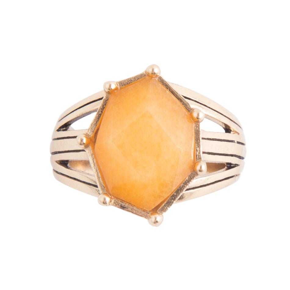 Lucky 7's Ring - Yellow Quartz Barse Jewelry