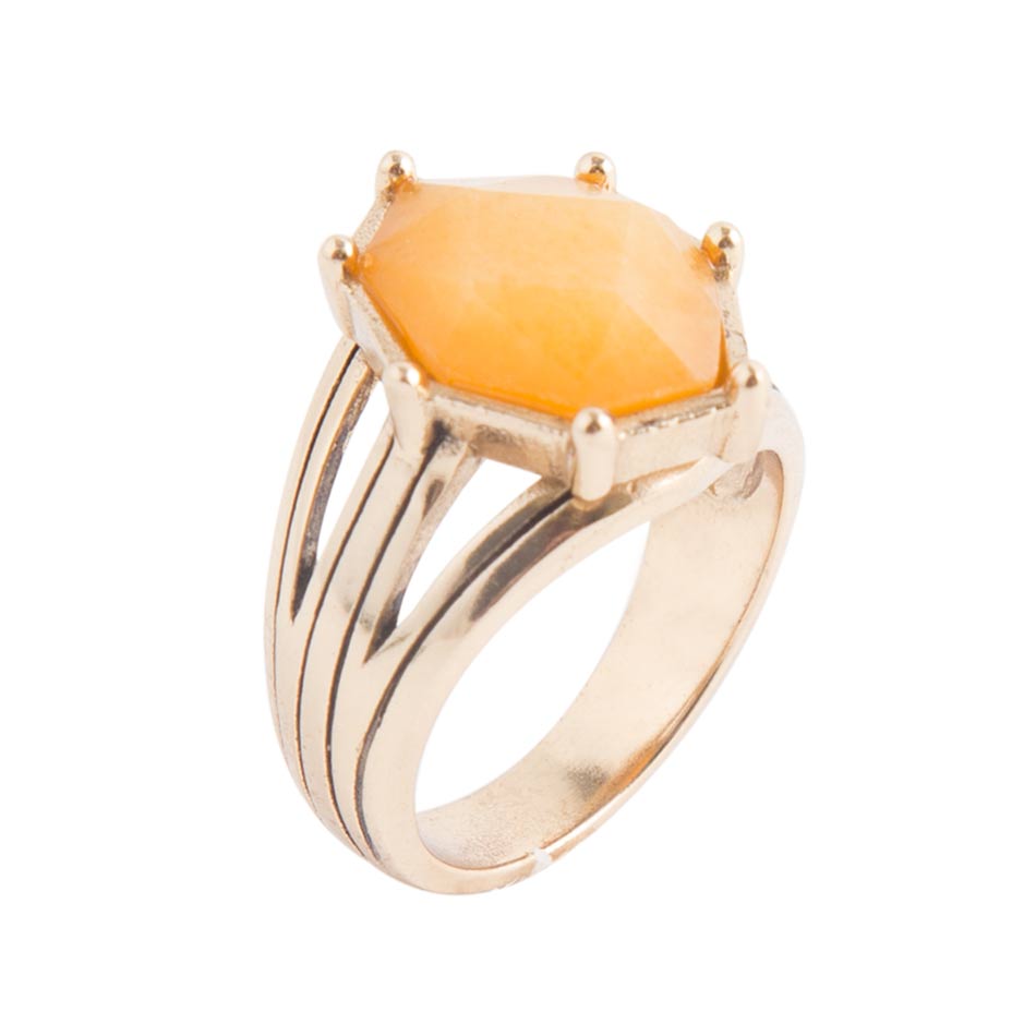Lucky 7's Ring - Yellow Quartz Barse Jewelry