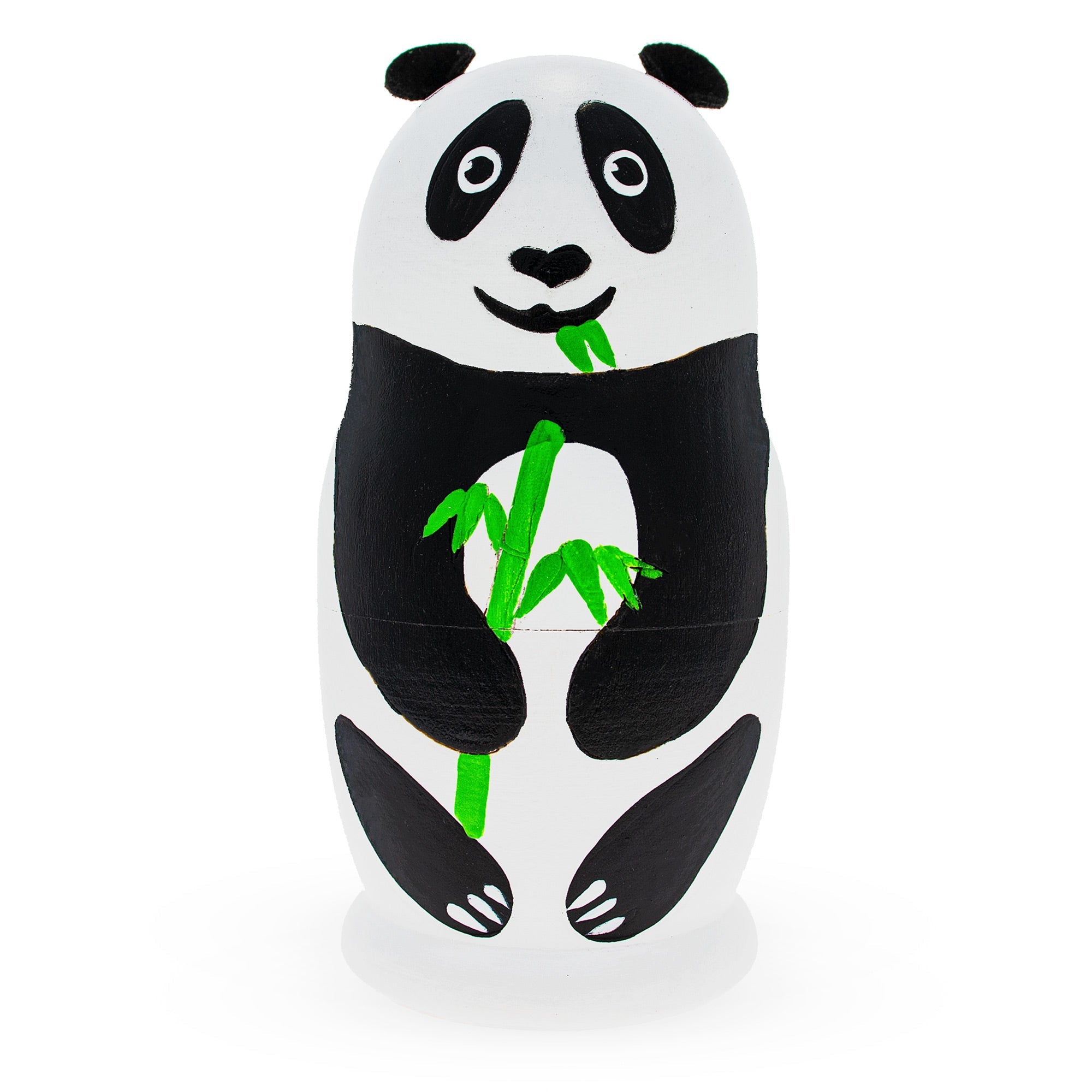 Set of 3 Panda Family Wooden Nesting Dolls