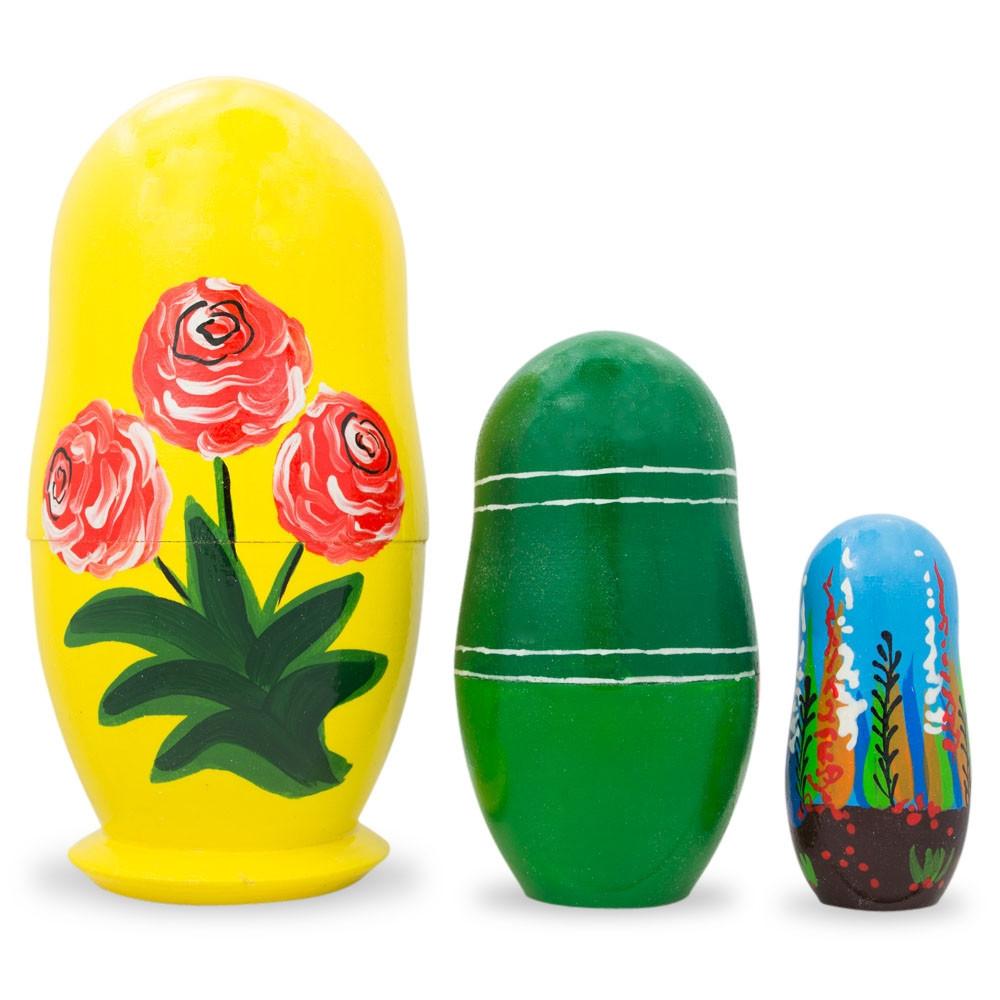 Set of 3 Labrador Retriever Dogs Wooden Nesting Dolls 4.25 Inches BestPysanky