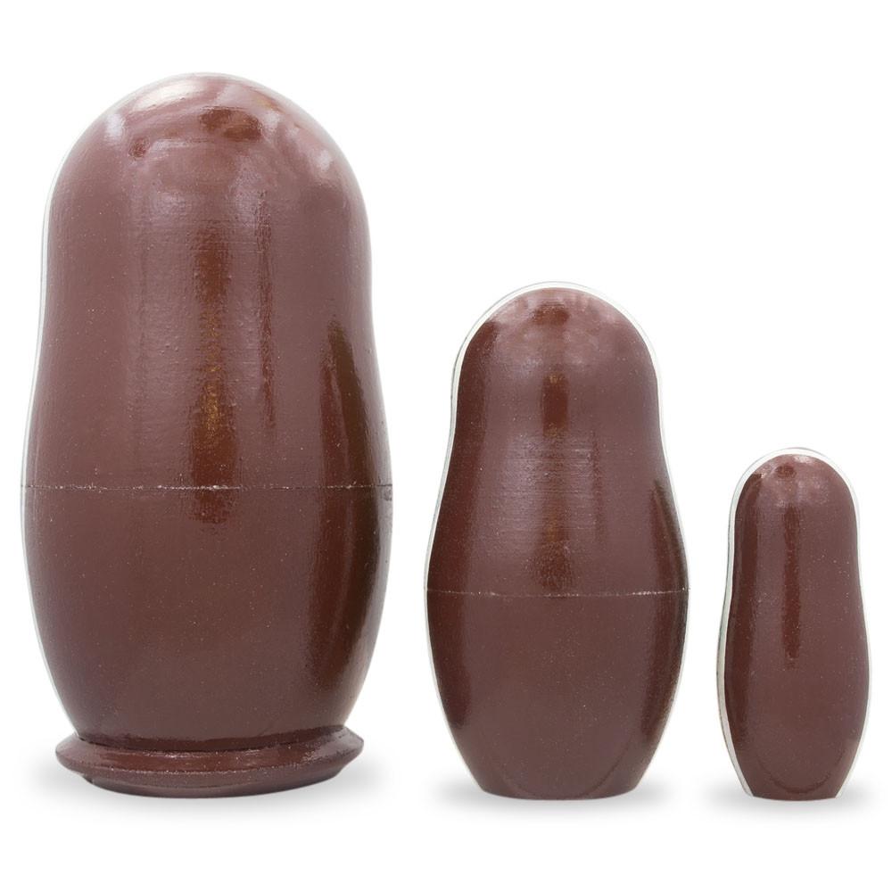 Set of 3 Labrador Retrievers Wooden Nesting Dolls 4.25 Inches