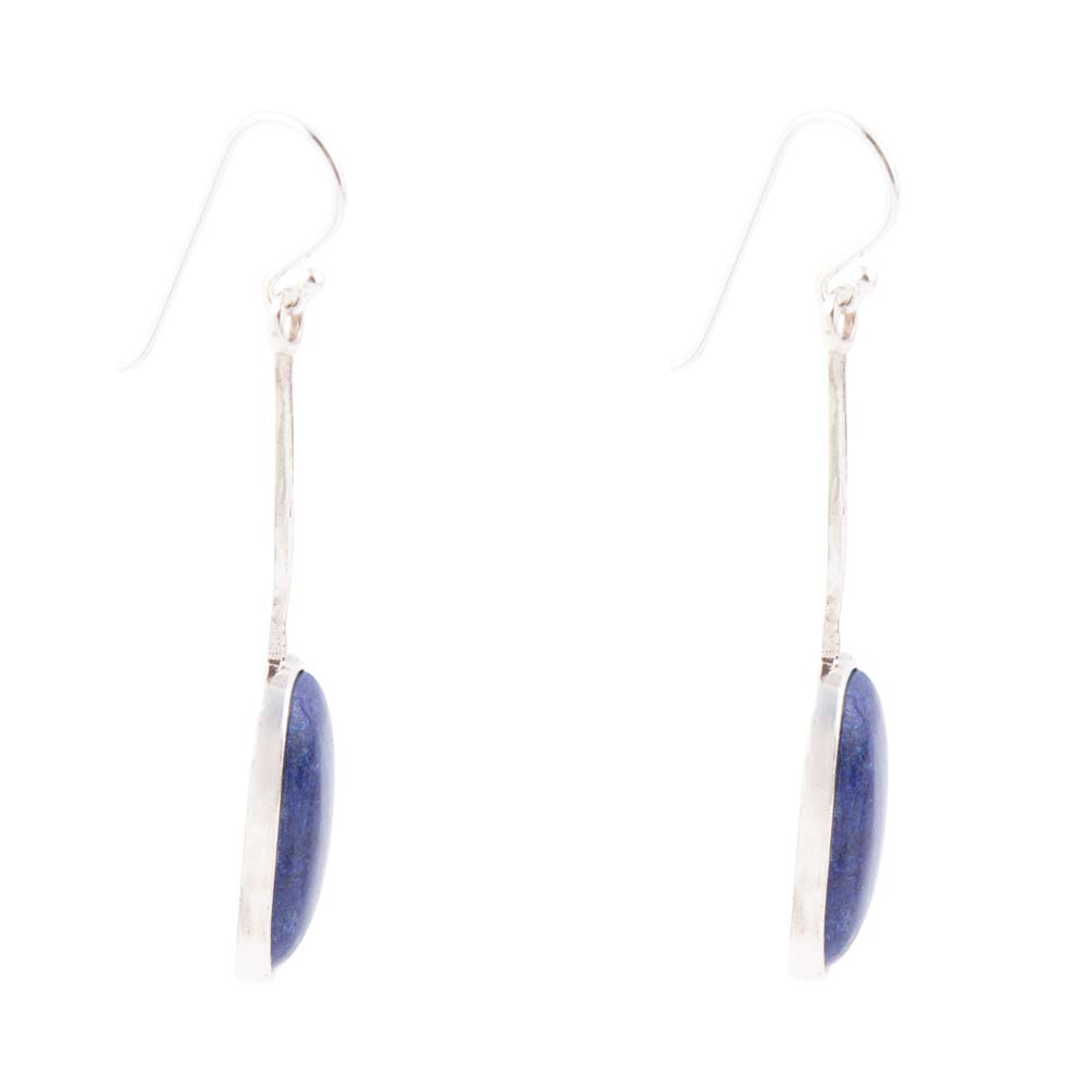 Madeleine Blue Lapis and Sterling Silver Drop Earrings Barse Jewelry