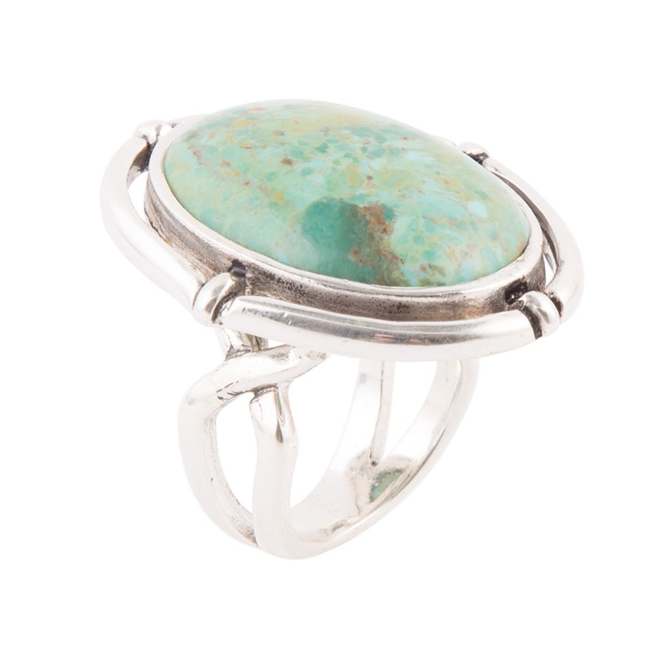 Make a Statement Blue Turquoise and Sterling Silver Ring Barse Jewelry