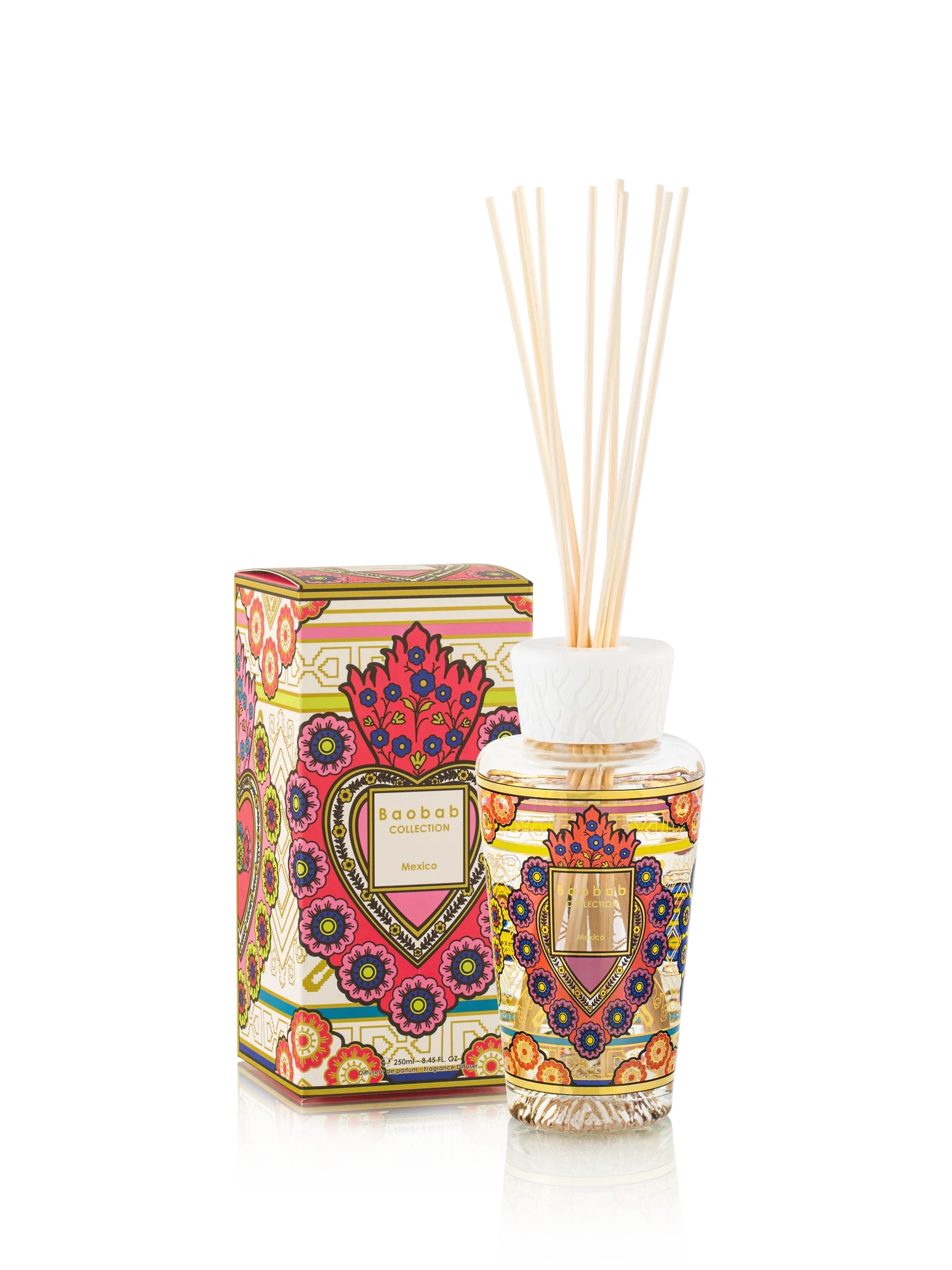 Baobab Collection My First Baobab Mexico diffuser with ex-voto heart print and elegant design.
