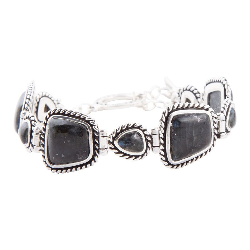 Midnight Labradorite and Sterling Silver Toggle Bracelet Barse Jewelry