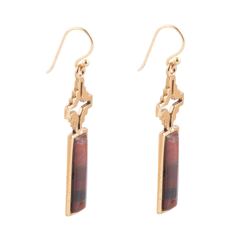 Mission Red Rainbow Jasper Earrings Barse Jewelry