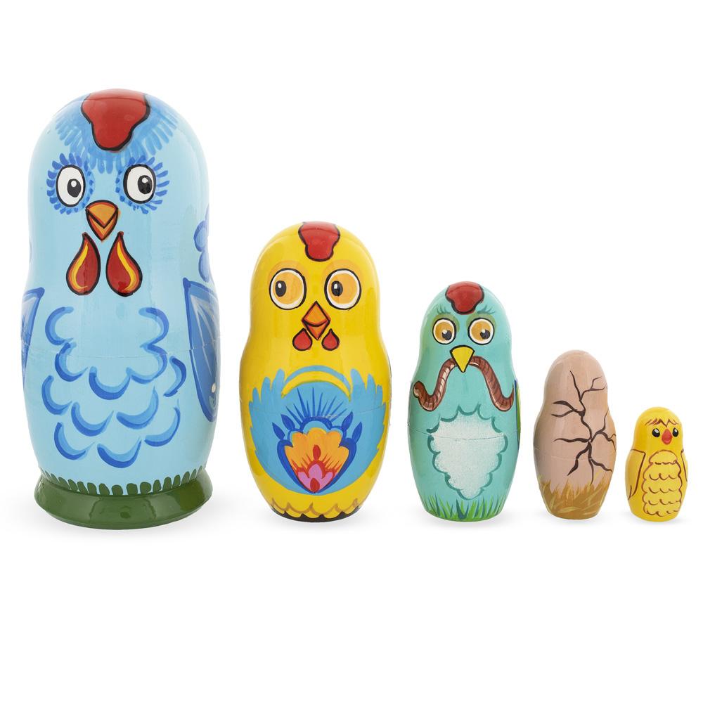 The Chicken Family Wooden Nesting Dolls BestPysanky