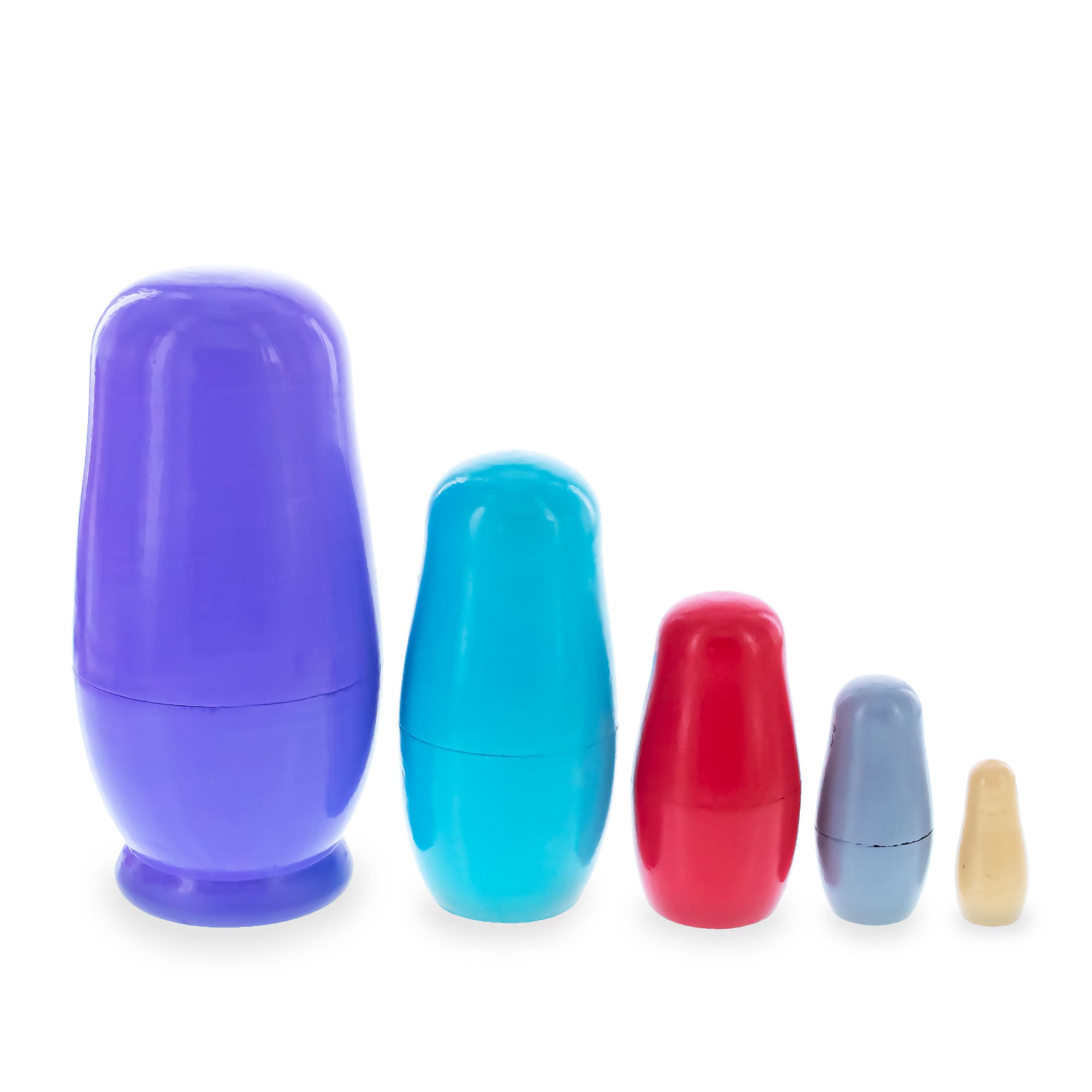 Set of 5 Wise Owls Family Wooden Nesting Dolls 5.75 Inches BestPysanky