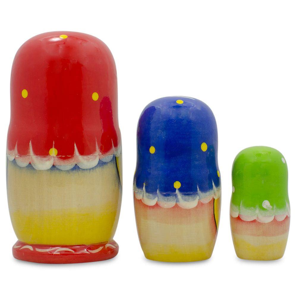 3 Strawberries Multi-Color Nesting Dolls 4 Inches