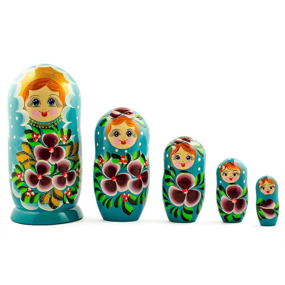 Set of 5 Alla Nesting Dolls 7 Inches