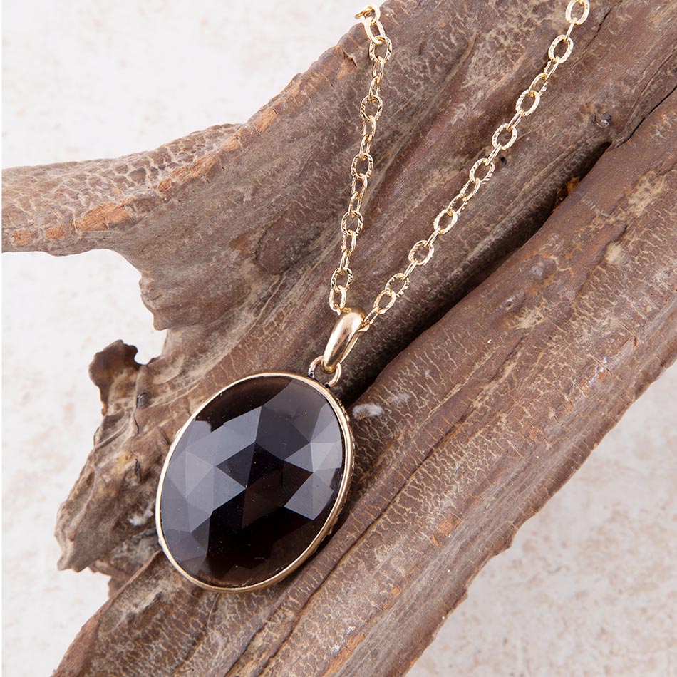 Nested Smoky Quartz Pendant Necklace Barse Jewelry