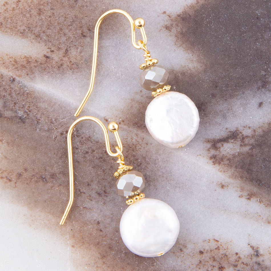 Noche Pearl Drop Earrings Barse Jewelry