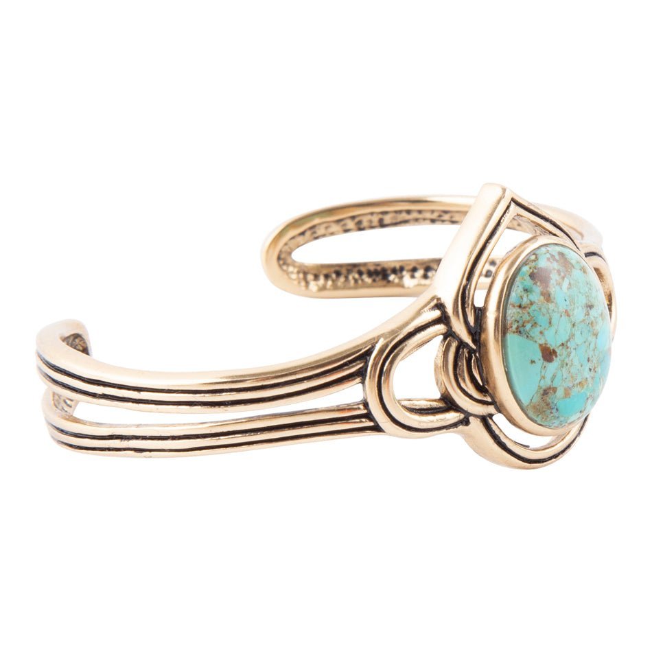 Nova Turquoise and Bronze Cuff Bracelet Barse Jewelry