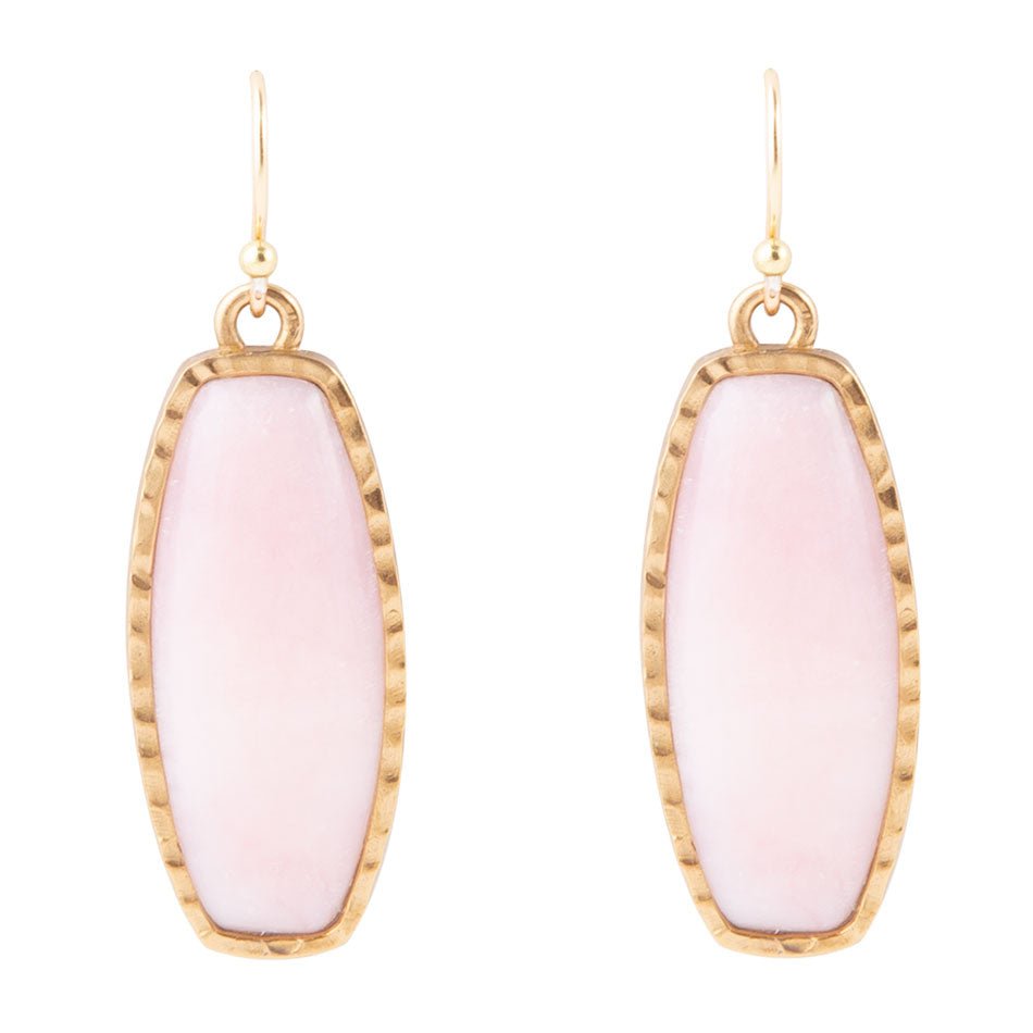Odyssey Long Pink Opal and Bronze Earrings Barse Jewelry