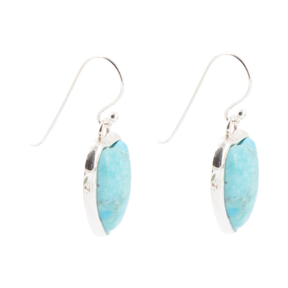 Organic Turquoise and Sterling Silver Drop Earrings Barse Jewelry