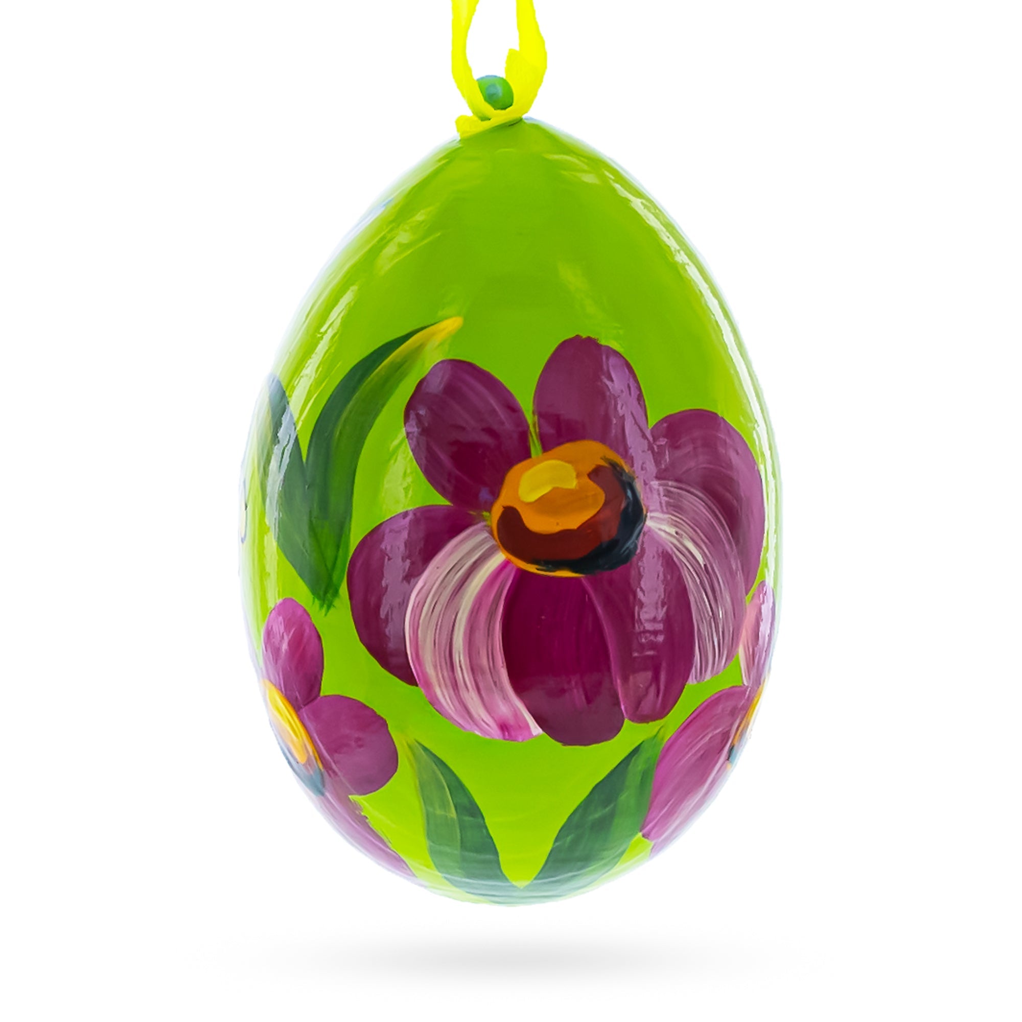 Two Bees and Heart by Flower Wooden Christmas Ornament 3 Inches BestPysanky