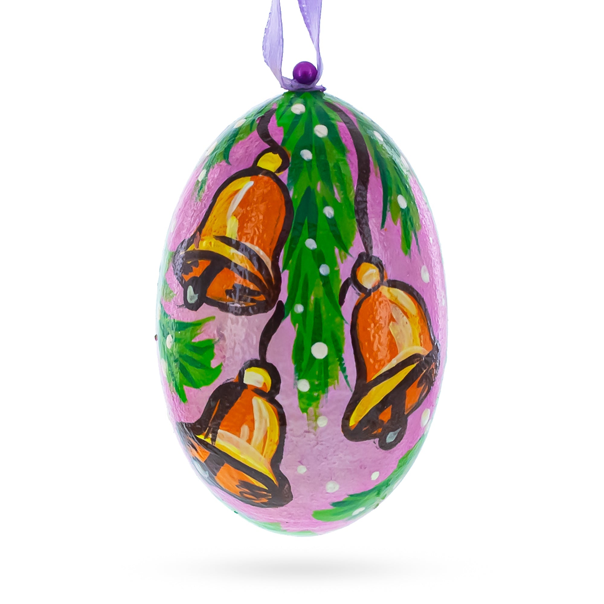 Mary and Joseph Overlooking Jesus Wooden Christmas Ornament 3 Inches BestPysanky